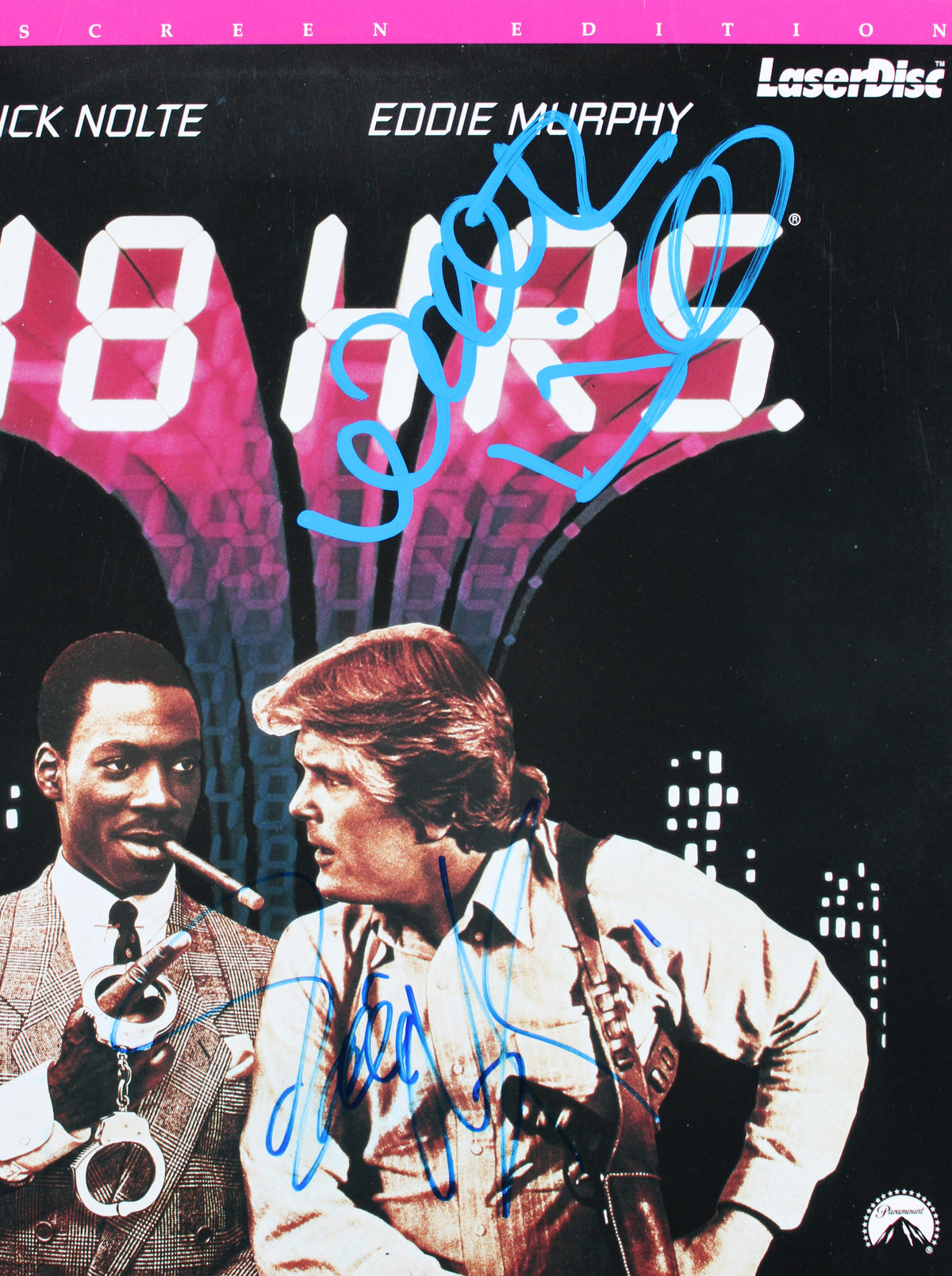 Eddie Murphy & Walter Hill Signed 48 Hours LaserDisc Cover BAS #AA49921