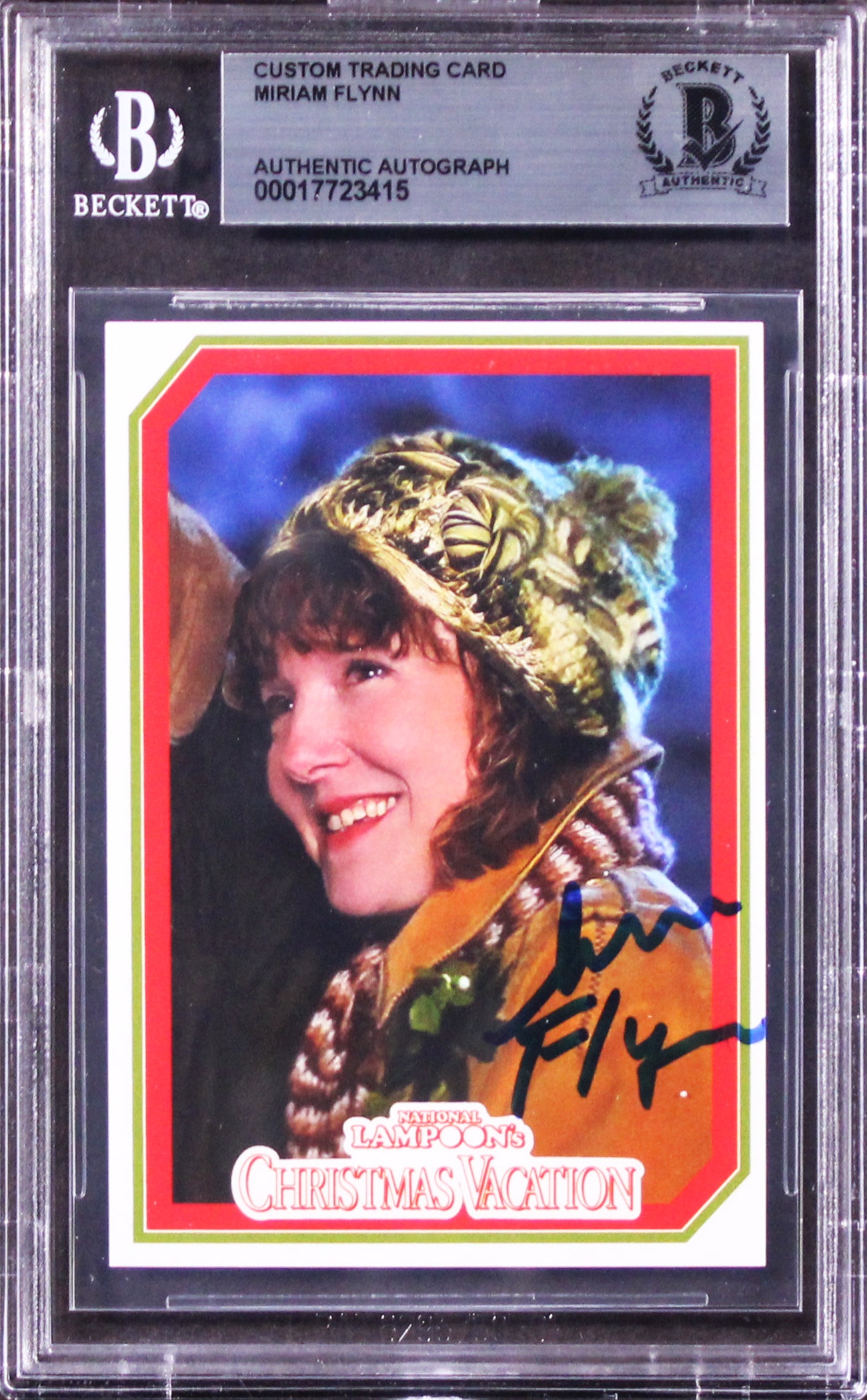 Miriam Flynn Christmas Vacation Authentic Signed Custom Trading Card BAS Slabbed