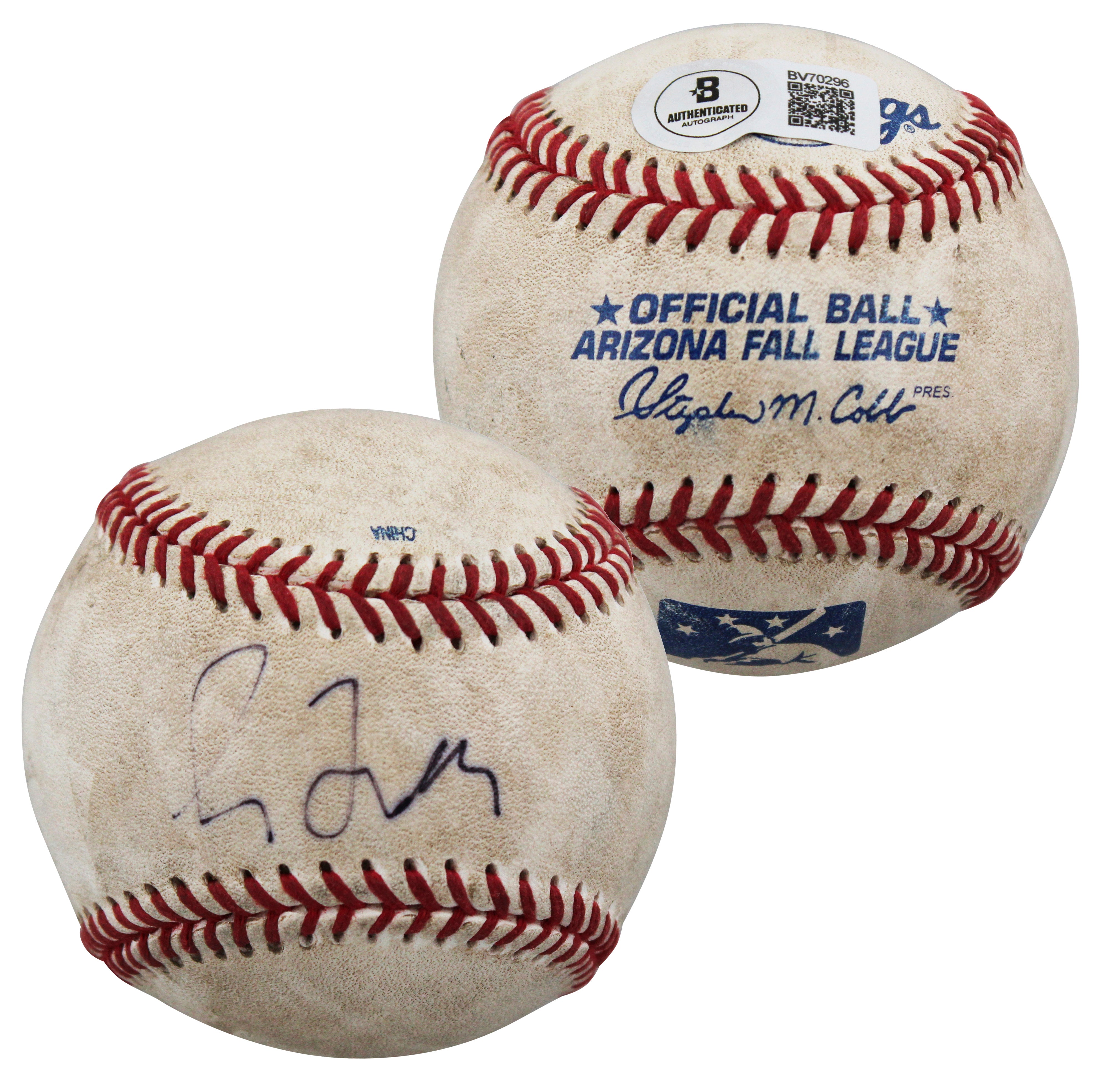 Braves Greg Maddux Signed Game Used Cobb Fall League Baseball BAS #BV70296