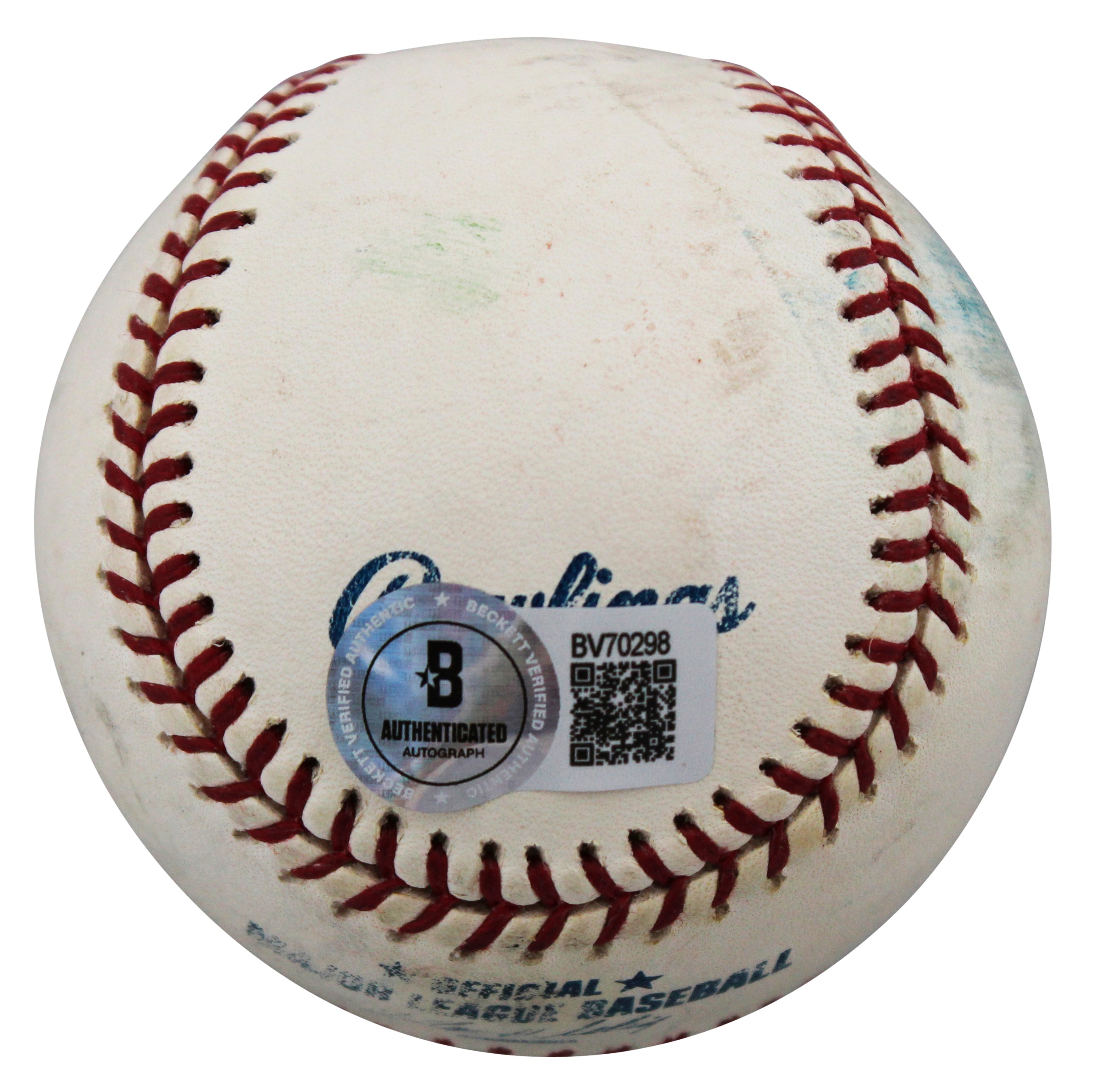 Cubs Kerry Wood Authentic Signed Game Used Allen Selig OML Baseball BAS #BV70298