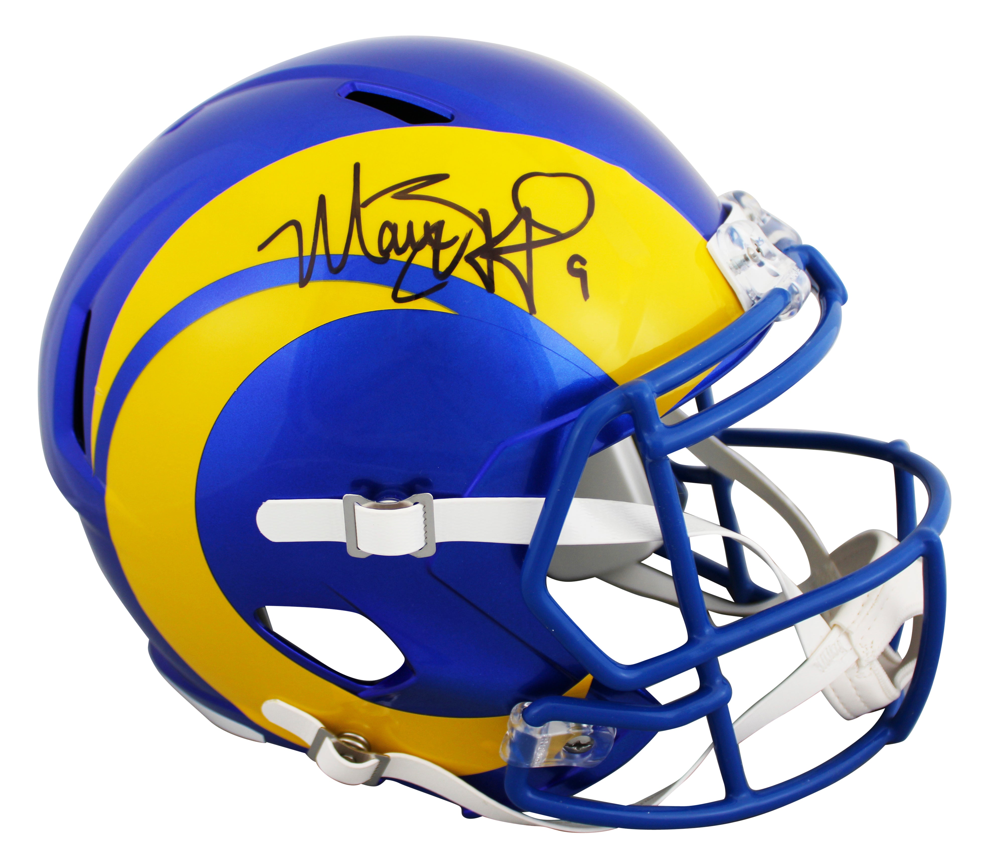 Rams Matthew Stafford Authentic Signed Full Size Speed Rep Helmet BAS Witnessed