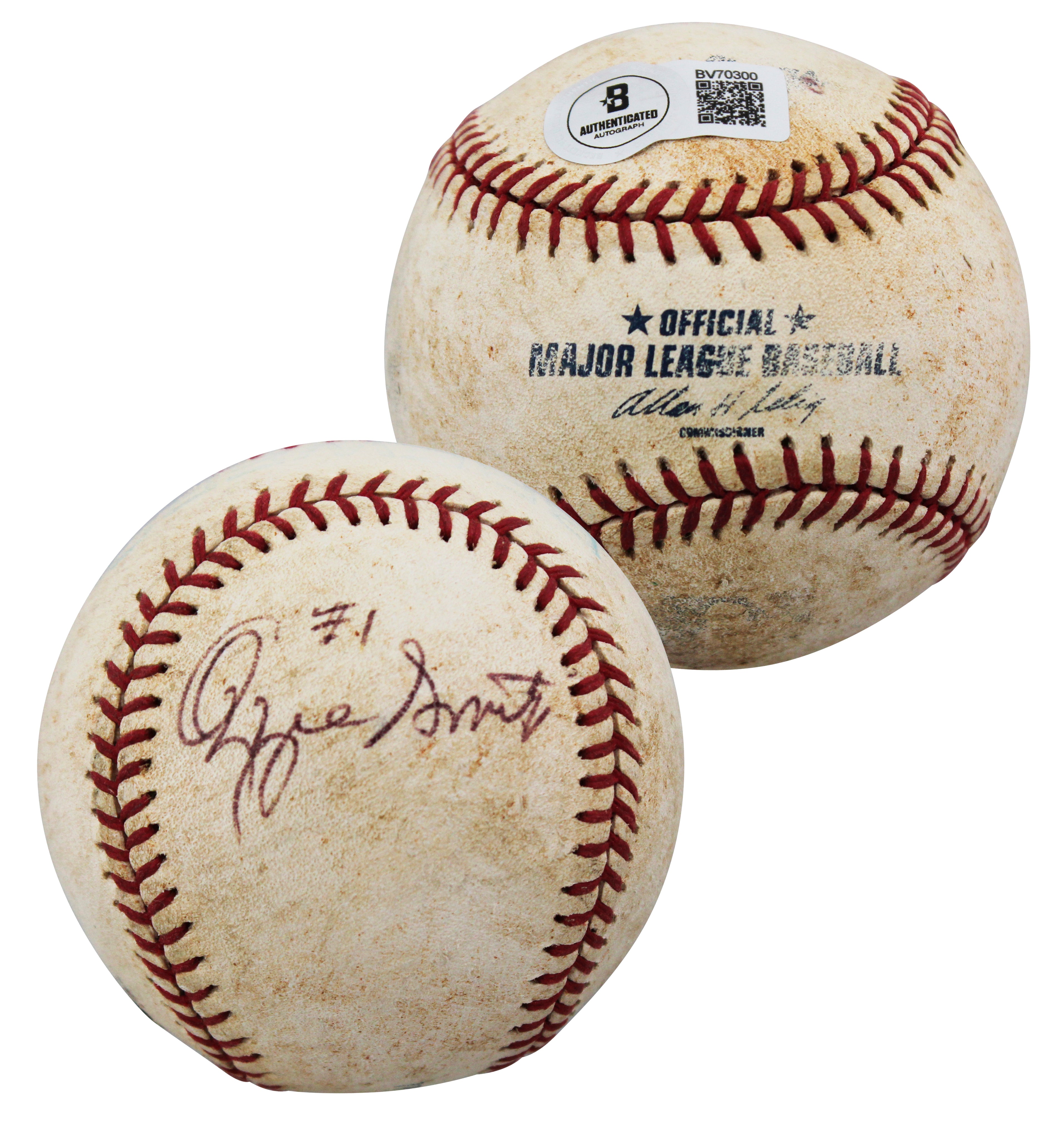 Cardinals Ozzie Smith Authentic Signed Allen Selig OML Baseball BAS #BV70300
