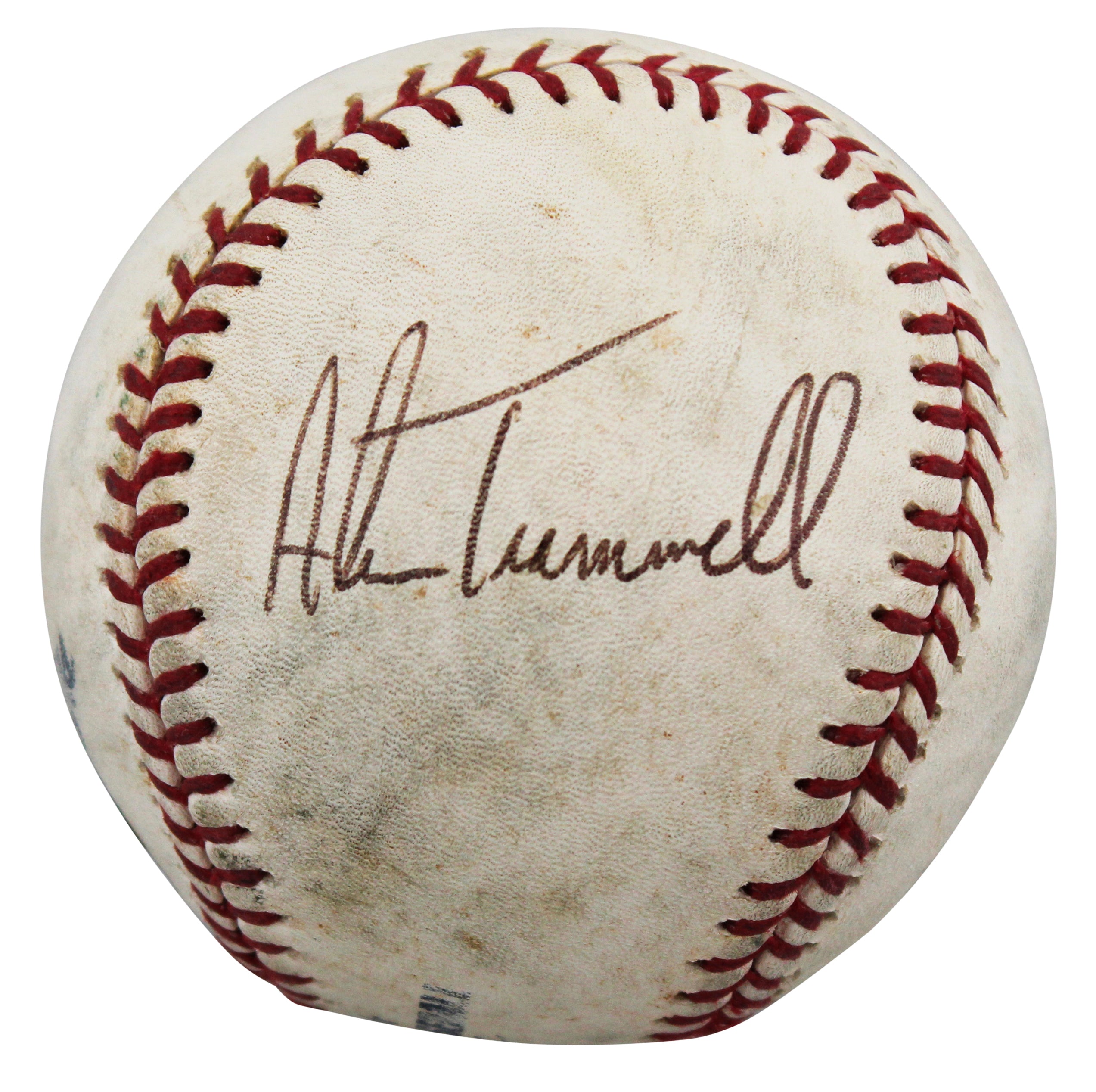 Tigers Alan Trammell Signed Practice Used Allen Selig OML Baseball BAS #BV70301