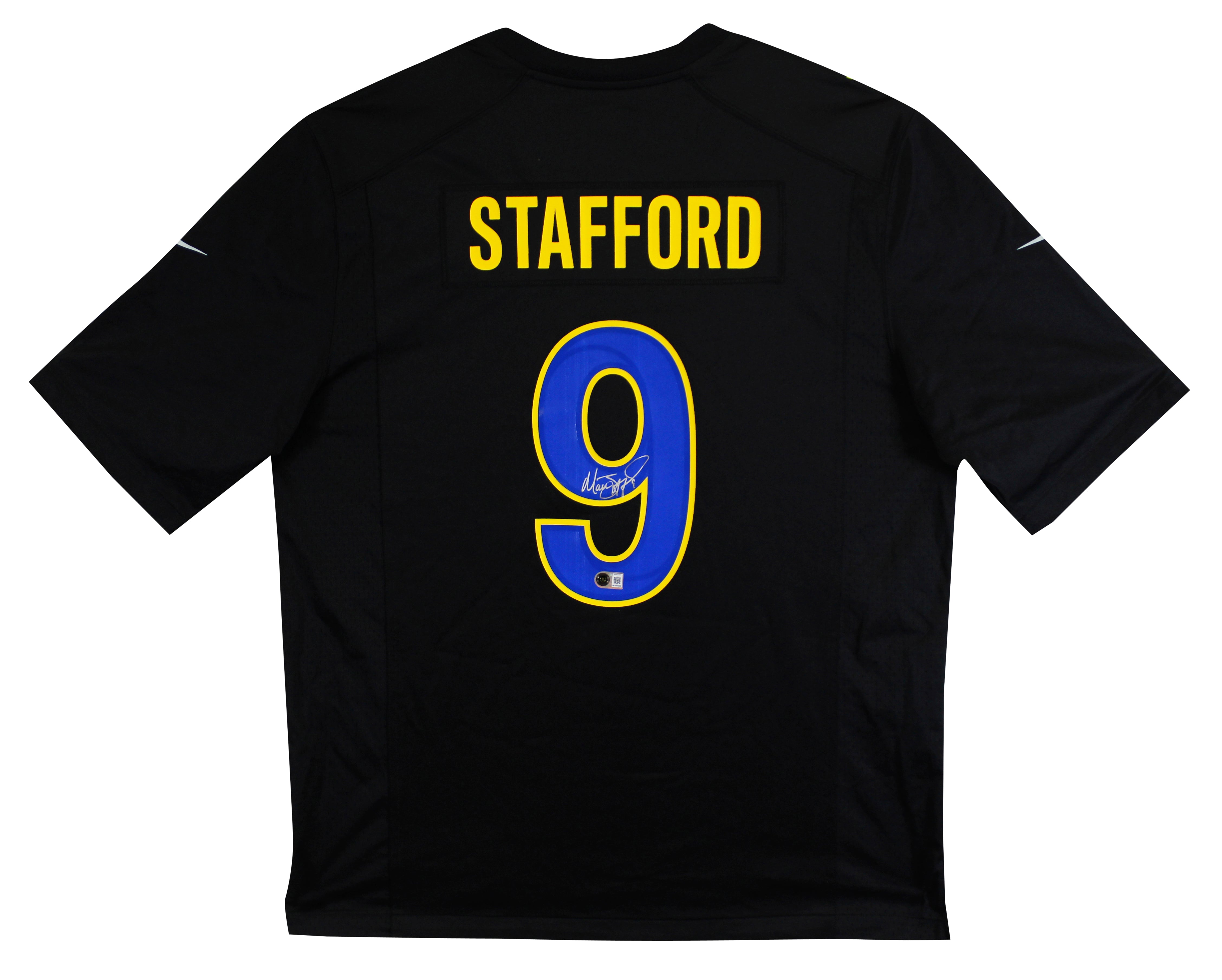 Rams Matthew Stafford Authentic Signed Black Nike Game Jersey BAS Witnessed
