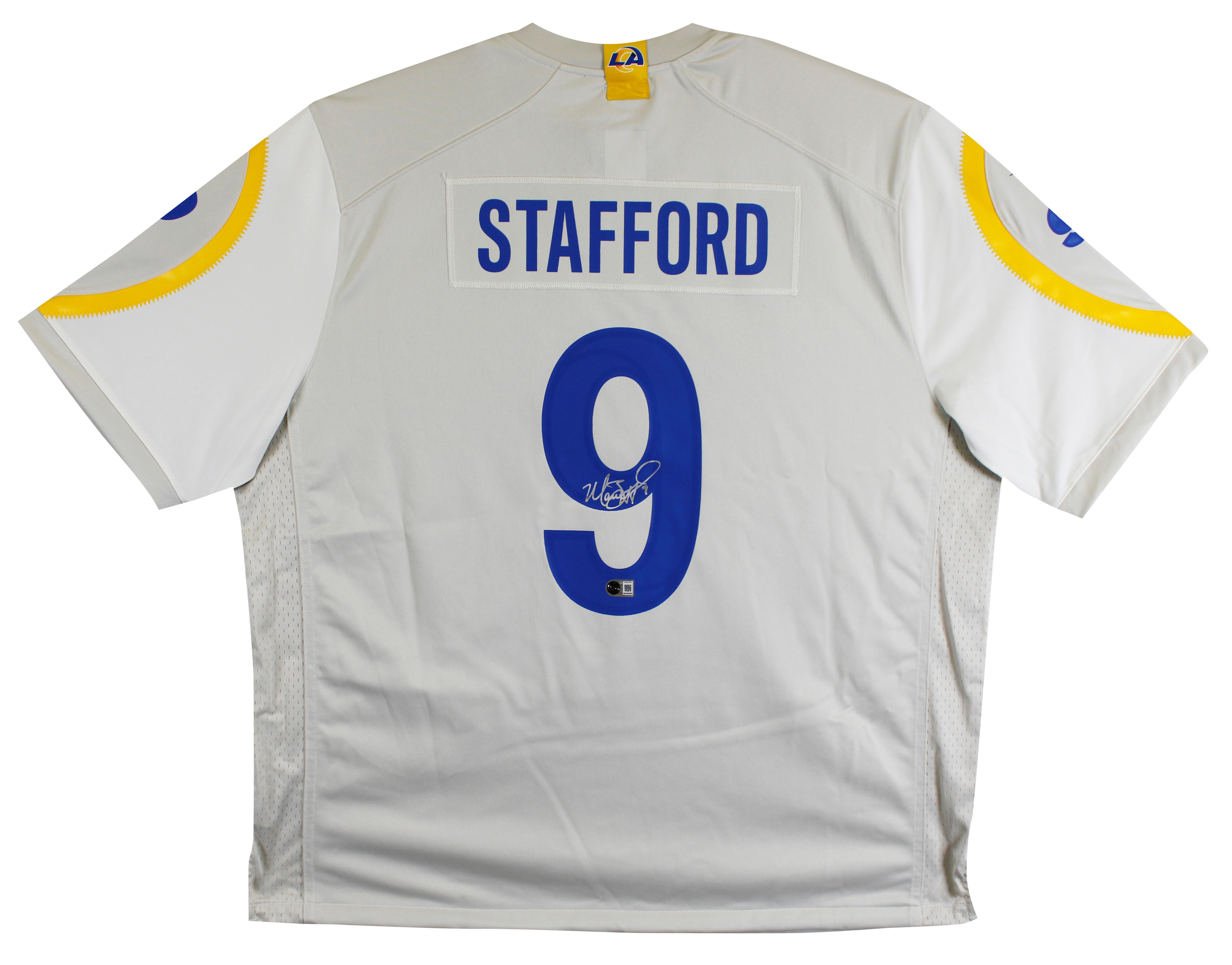 Rams Matthew Stafford Authentic Signed Bone Nike Game Jersey BAS Witnessed