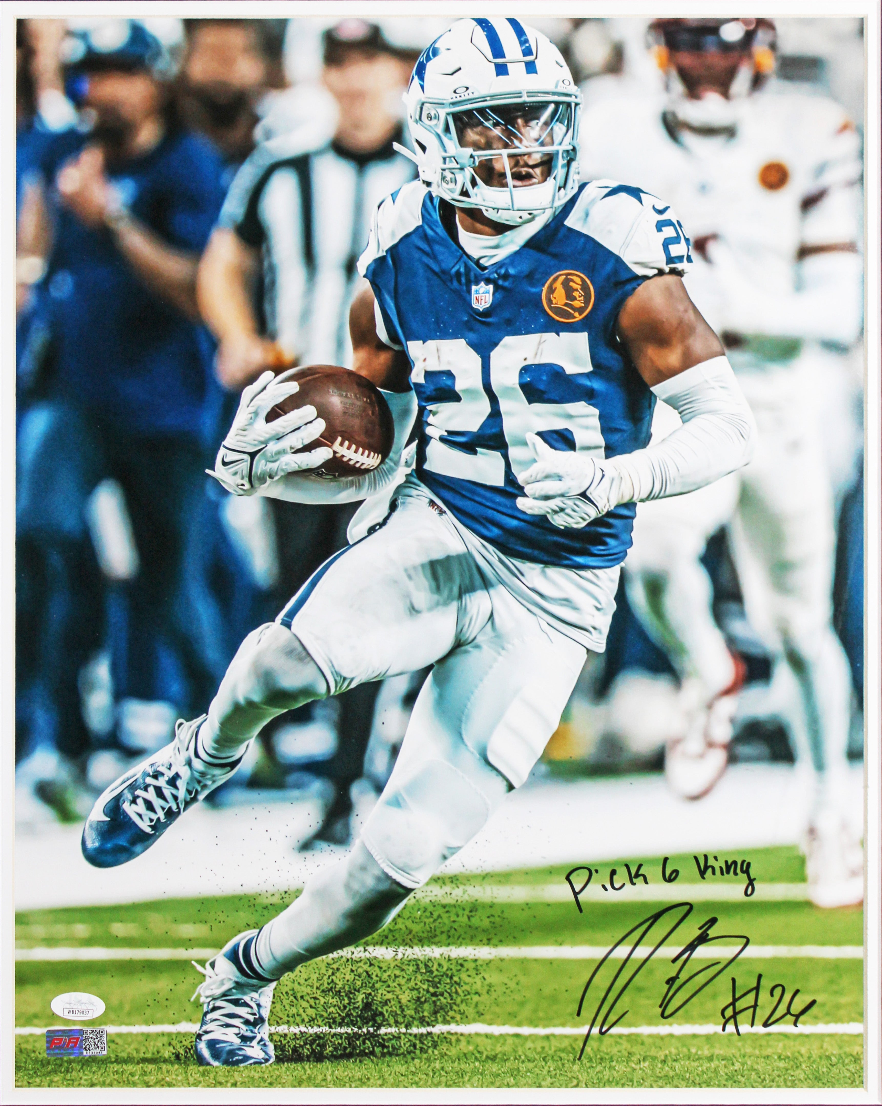 Cowboys Daron Bland "Pick 6 King" Signed 16x20 Framed Photo JSA #WB179037