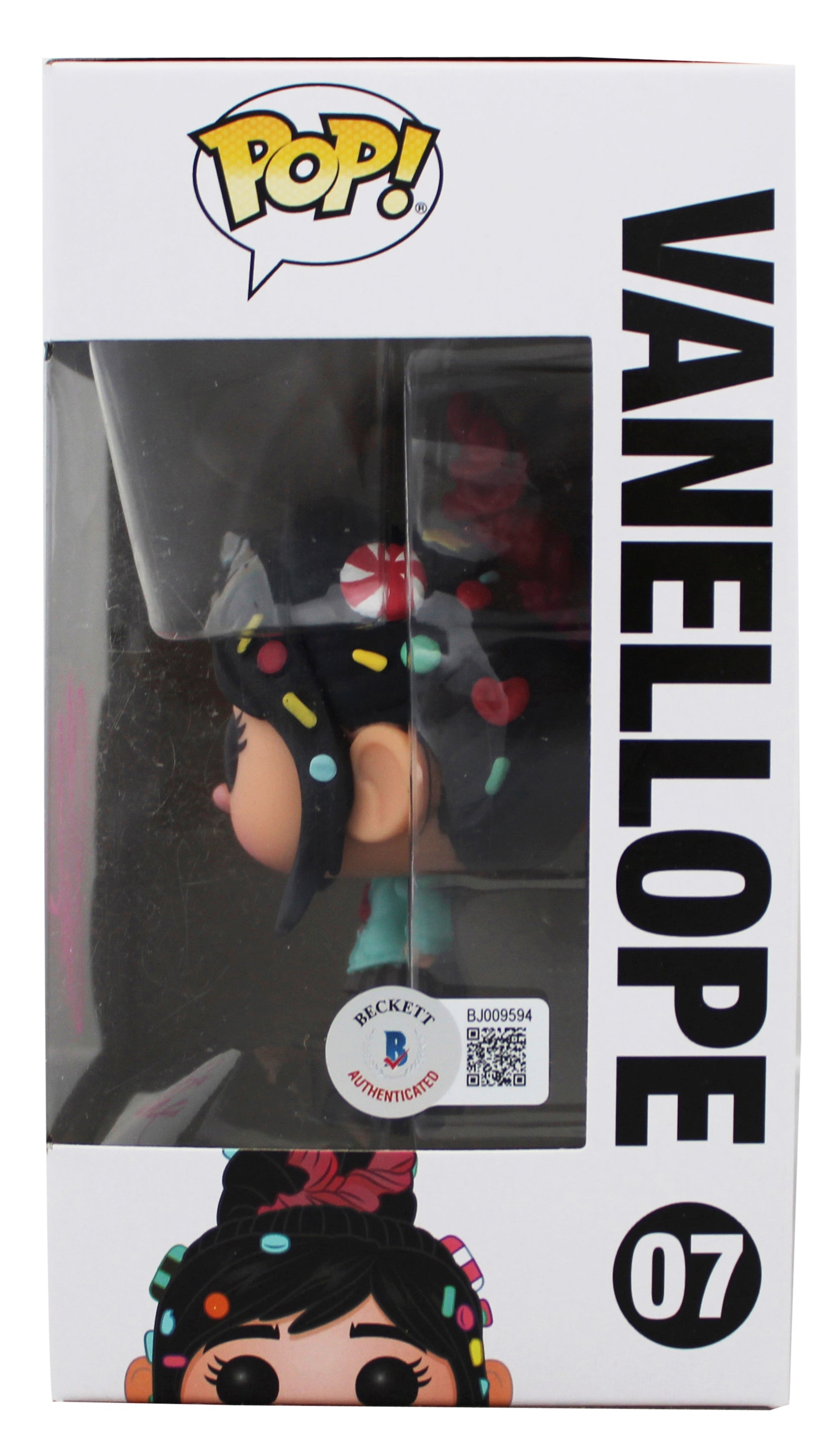 Sarah Silverman Wreck It Ralph Signed Vanellope #07 Funko Pop Vinyl Figure BAS