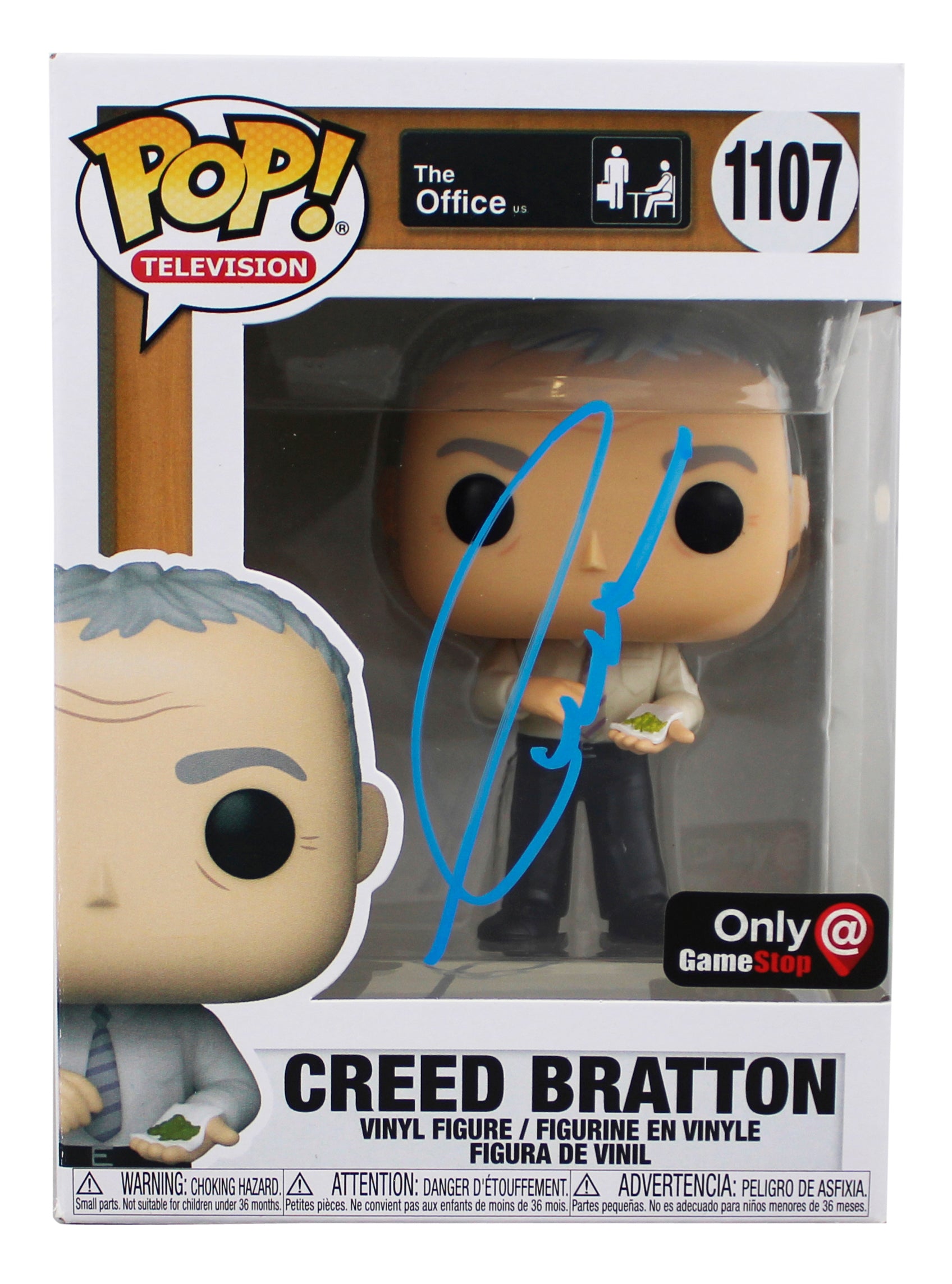 Creed Bratton The Office Signed #1107 Funko Pop Vinyl Figure JSA Wit #WIT546341