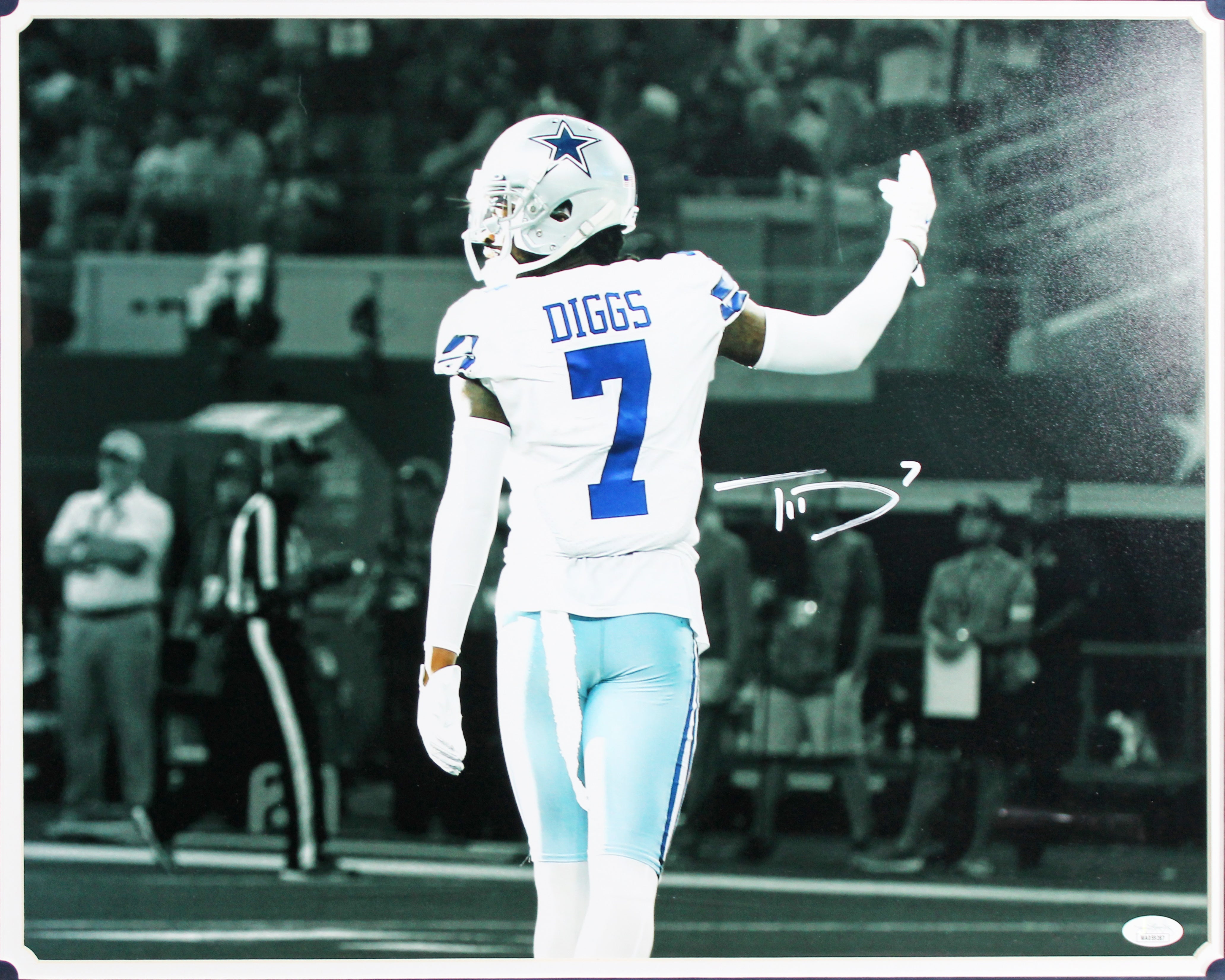 Cowboys Trevon Diggs Authentic Signed 16x20 Framed Spotlight Photo JSA #WA59297