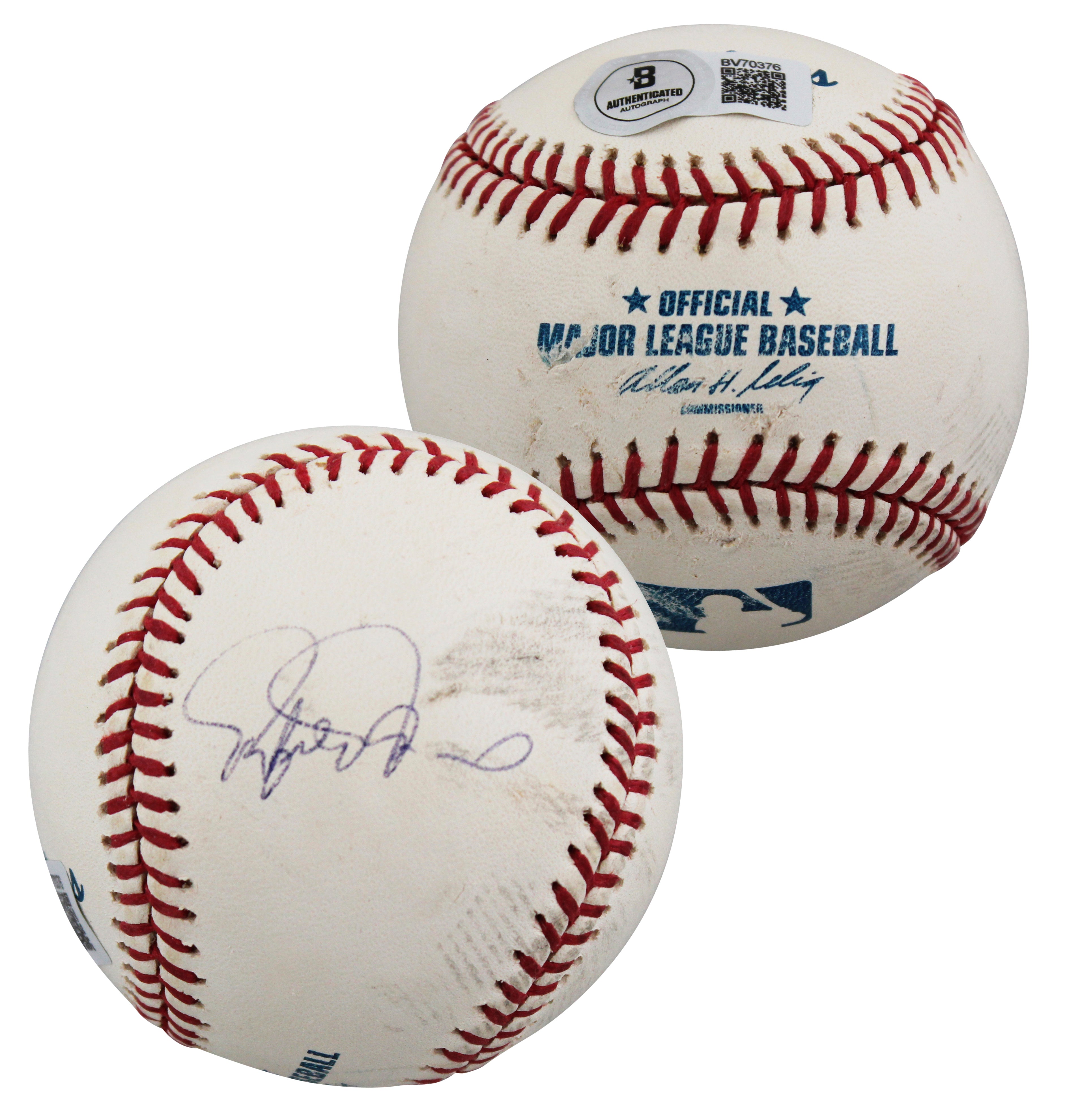Rangers Rafael Palmeiro Authentic Signed Allen Sellig OML Baseball BAS #BV70376