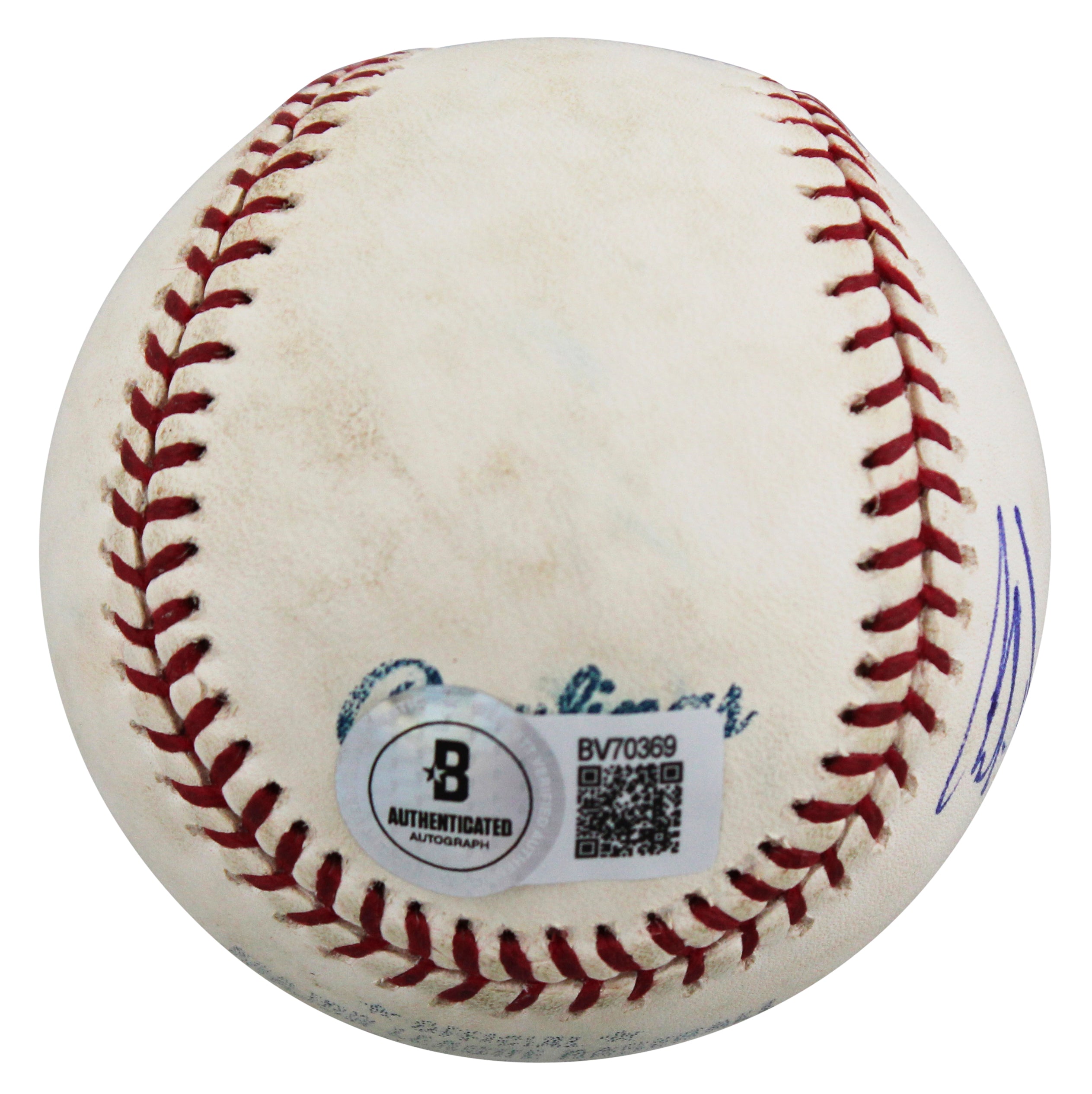Giants Chili Davis Authentic Signed Game Used Selig OML Baseball BAS #BV70369