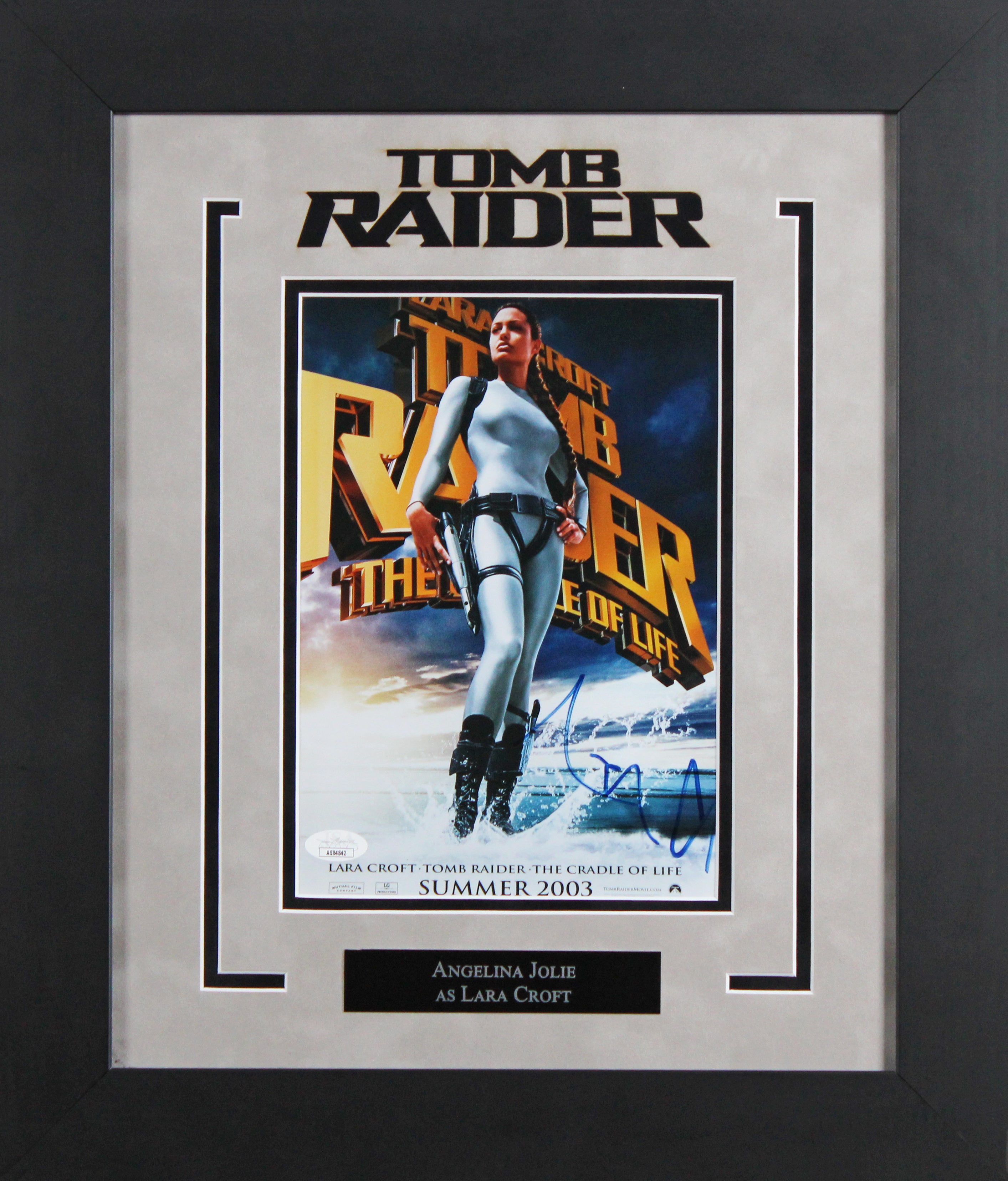 Angelina Jolie Tomb Raider Authentic Signed 8x10 Framed Photo JSA #AS84842