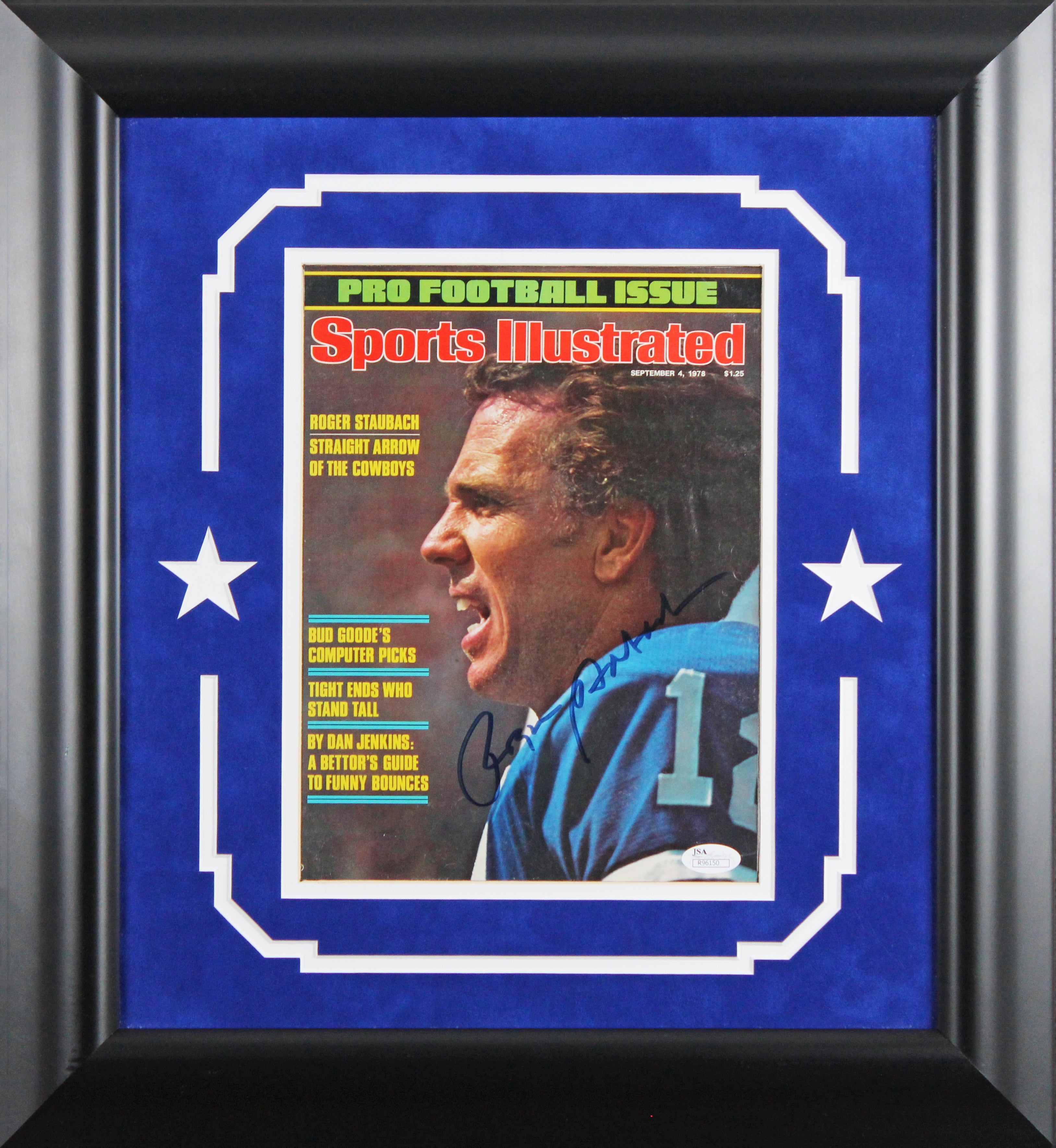 Cowboys Roger Staubach Signed & Framed 1978 SI Magazine Cover JSA #R96150