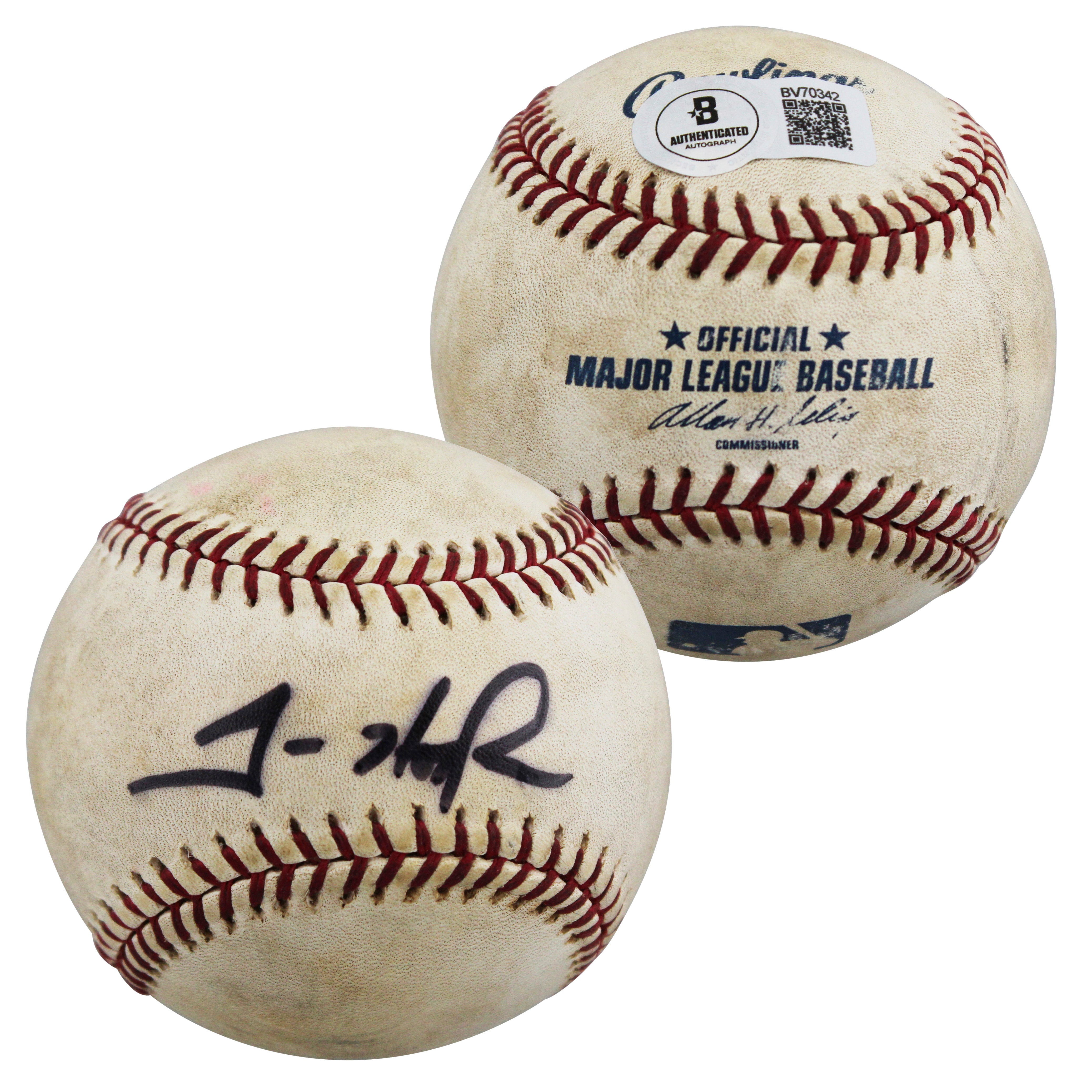 Padres Trevor Hoffman Authentic Signed Game Used Selig OML Baseball BAS #BV70342