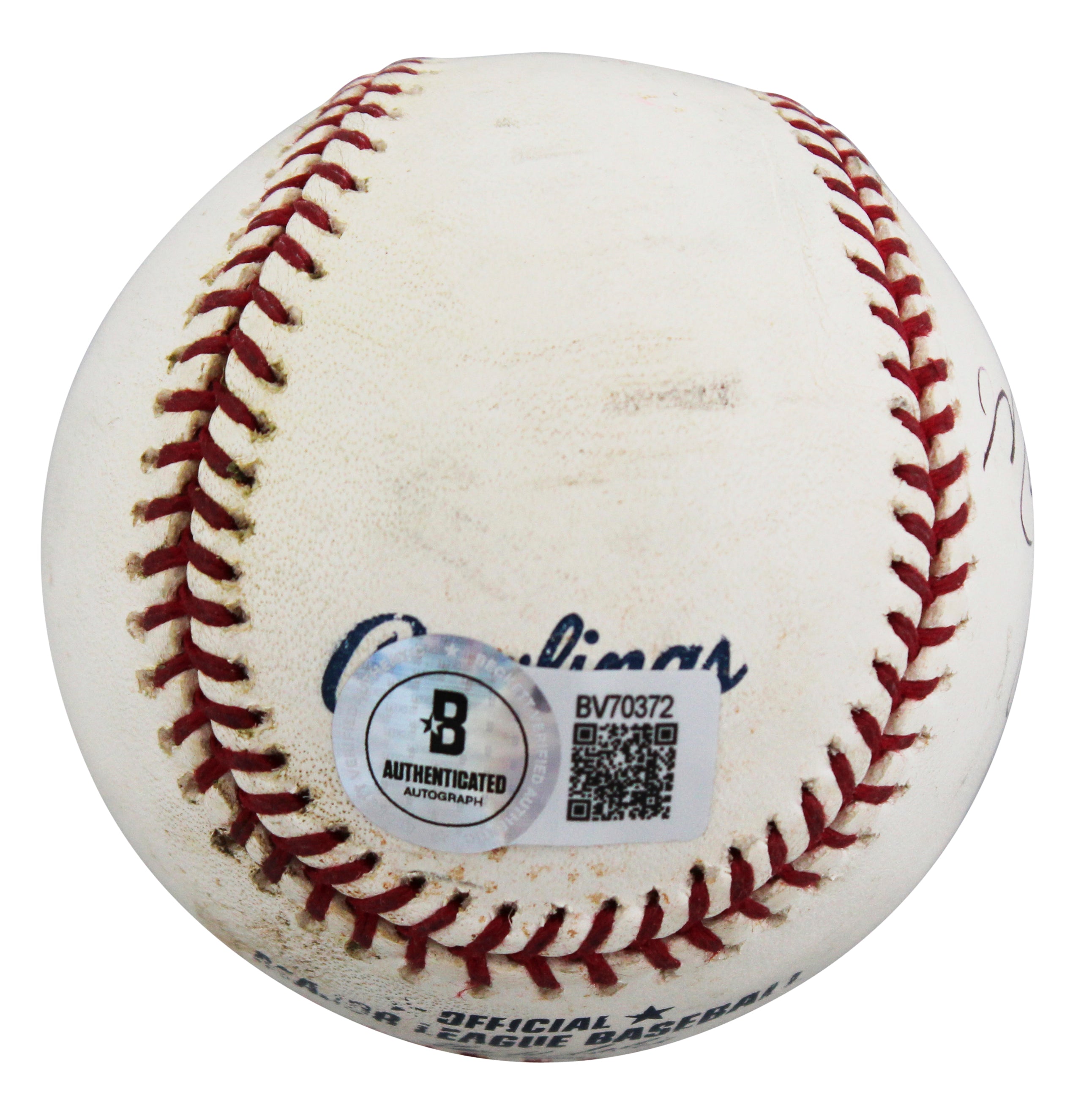 Braves Marquis Grissom Signed Practice Used Selig OML Baseball BAS #BV70372