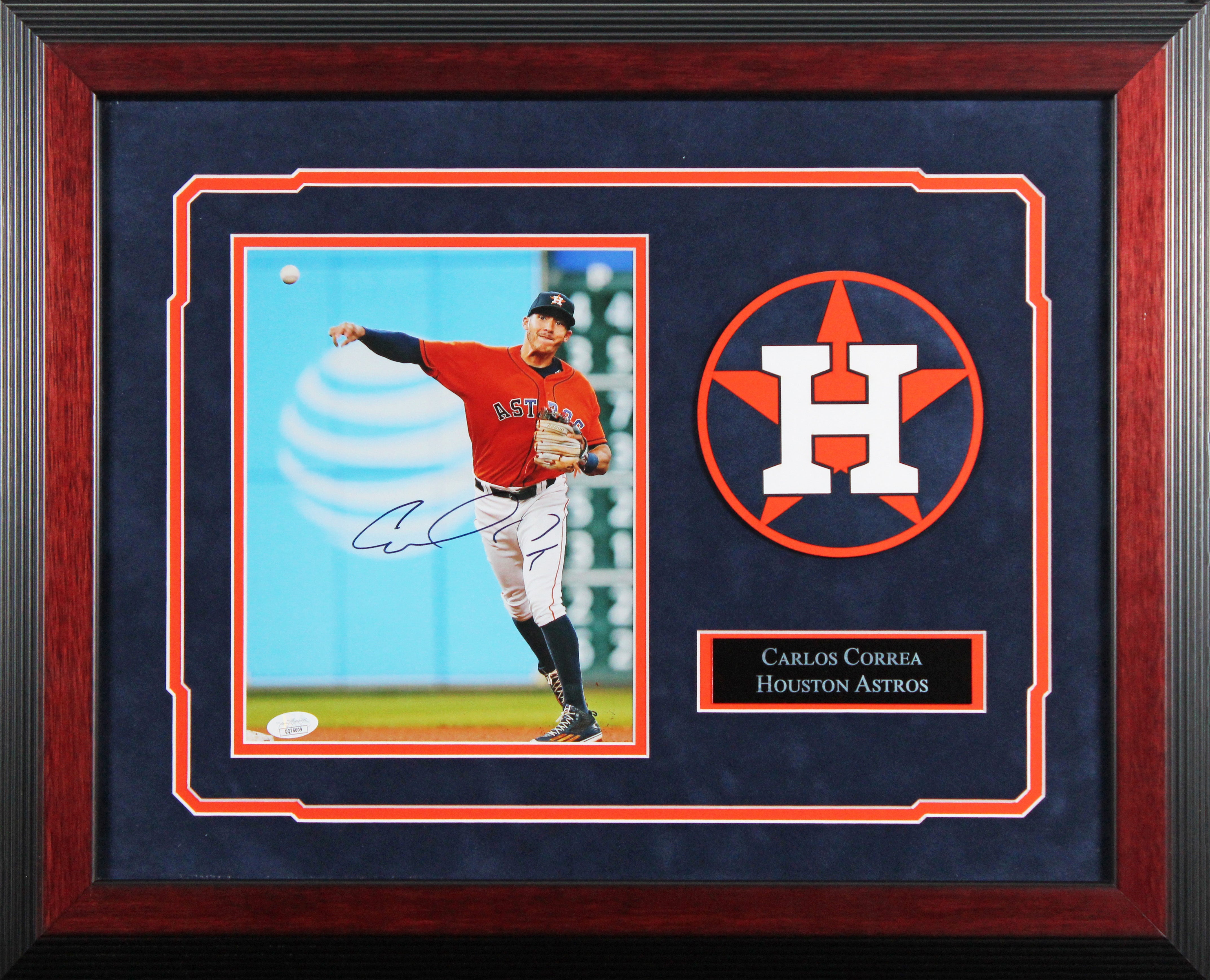 Astros Carlos Correa Authentic Signed 8x10 Framed Photo JSA #QQ76609