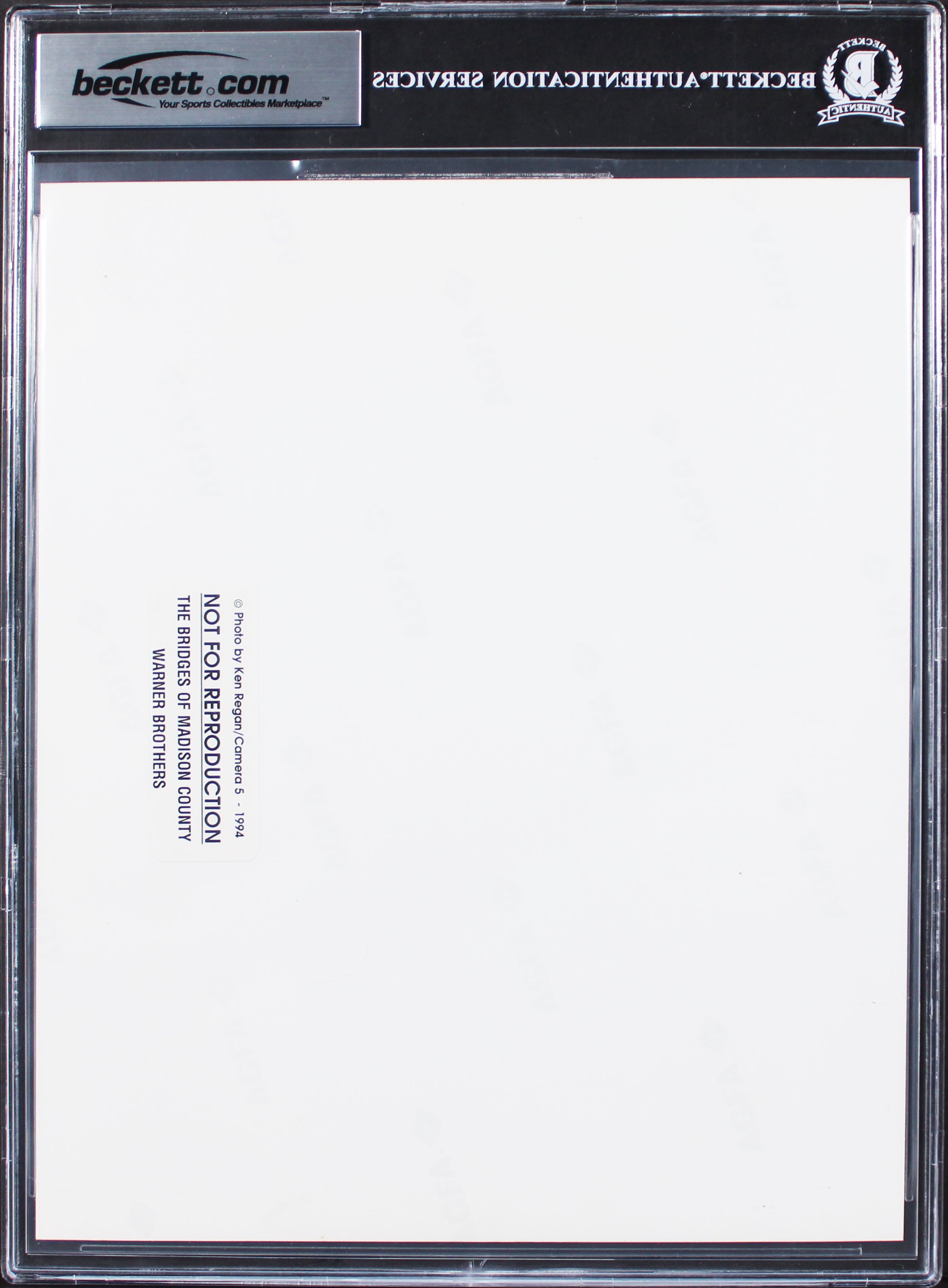 Meryl Streep The Bridges of Madison County Signed 8x10 Photo BAS Slabbed