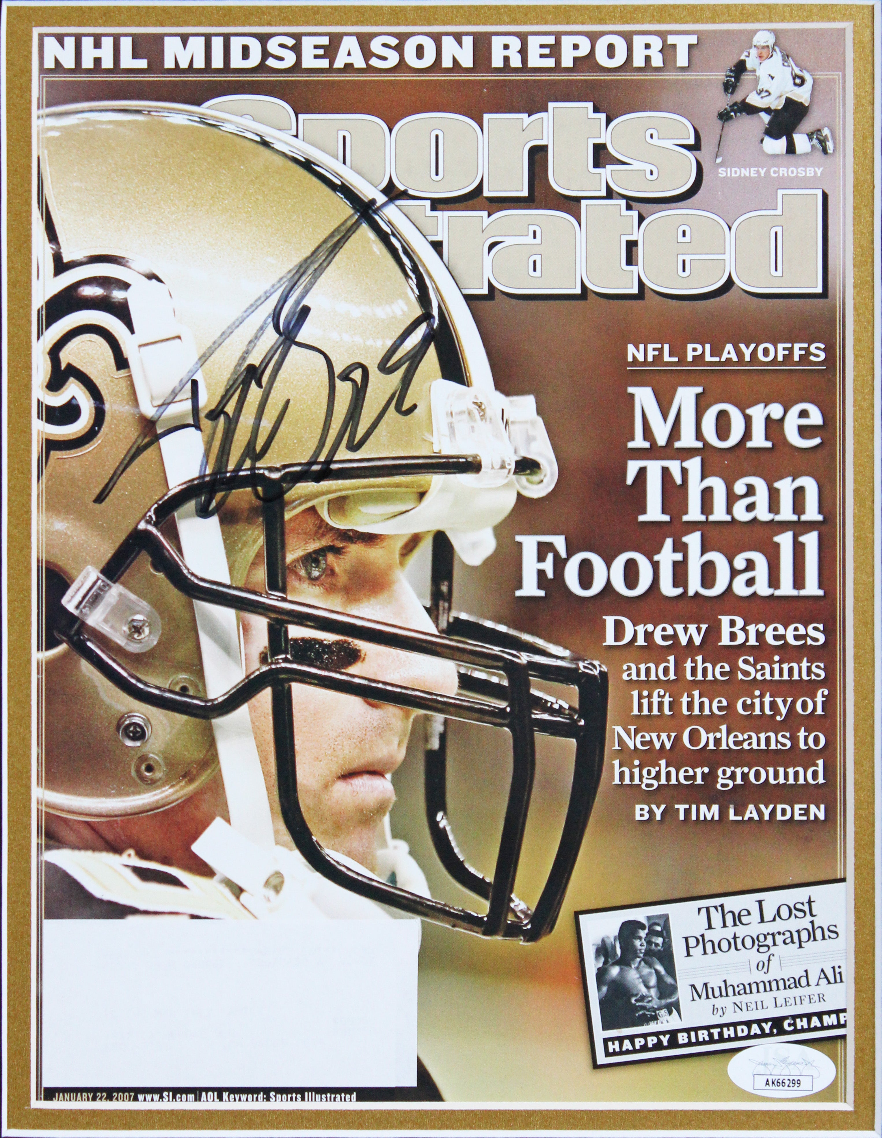 Saints Drew Brees Signed & Framed 2007 Sports Illustrated Magazine Cover JSA