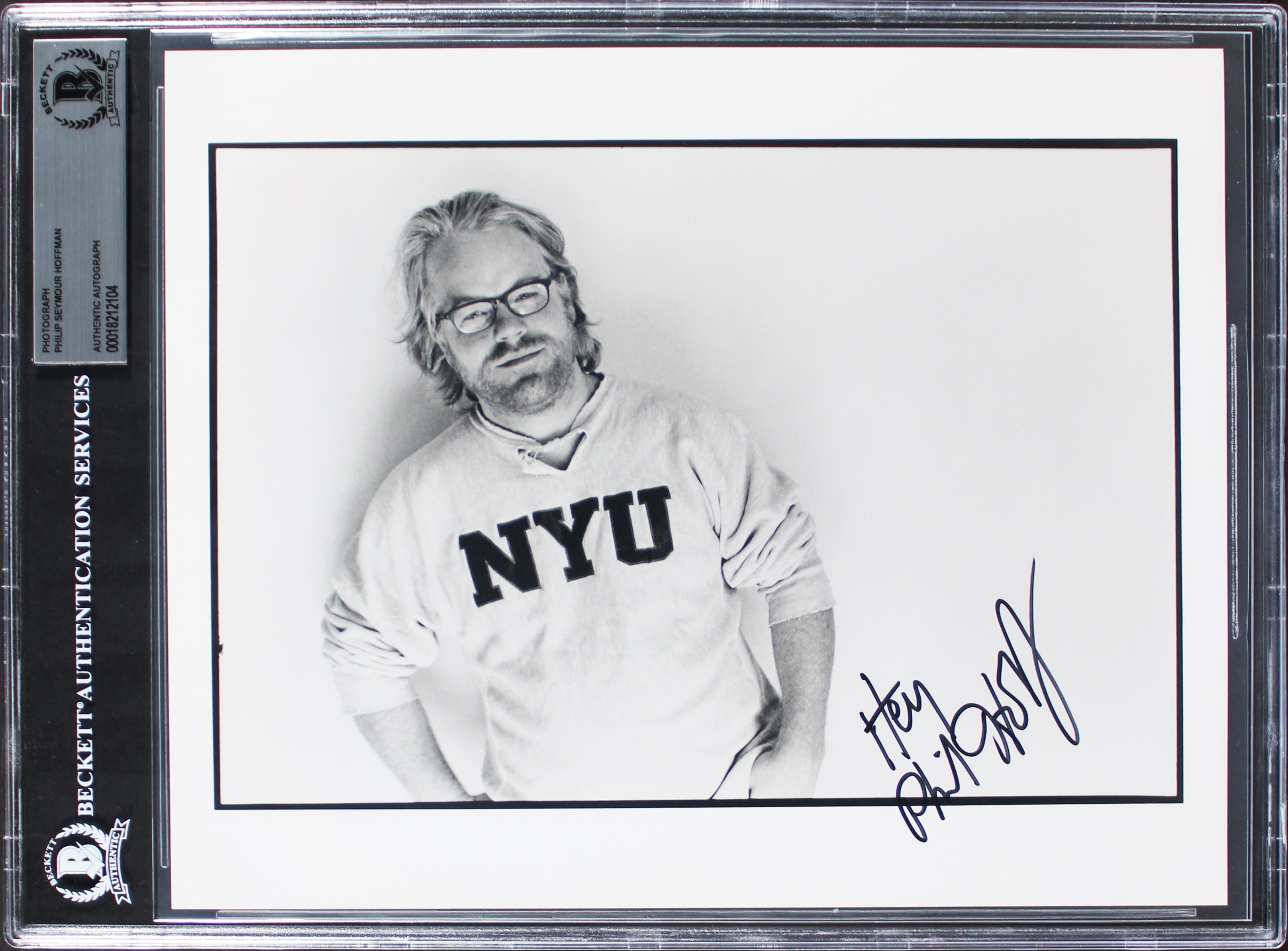 Philip Seymour Hoffman Capote "Hey" Authentic Signed 8x10 Photo BAS Slabbed 2