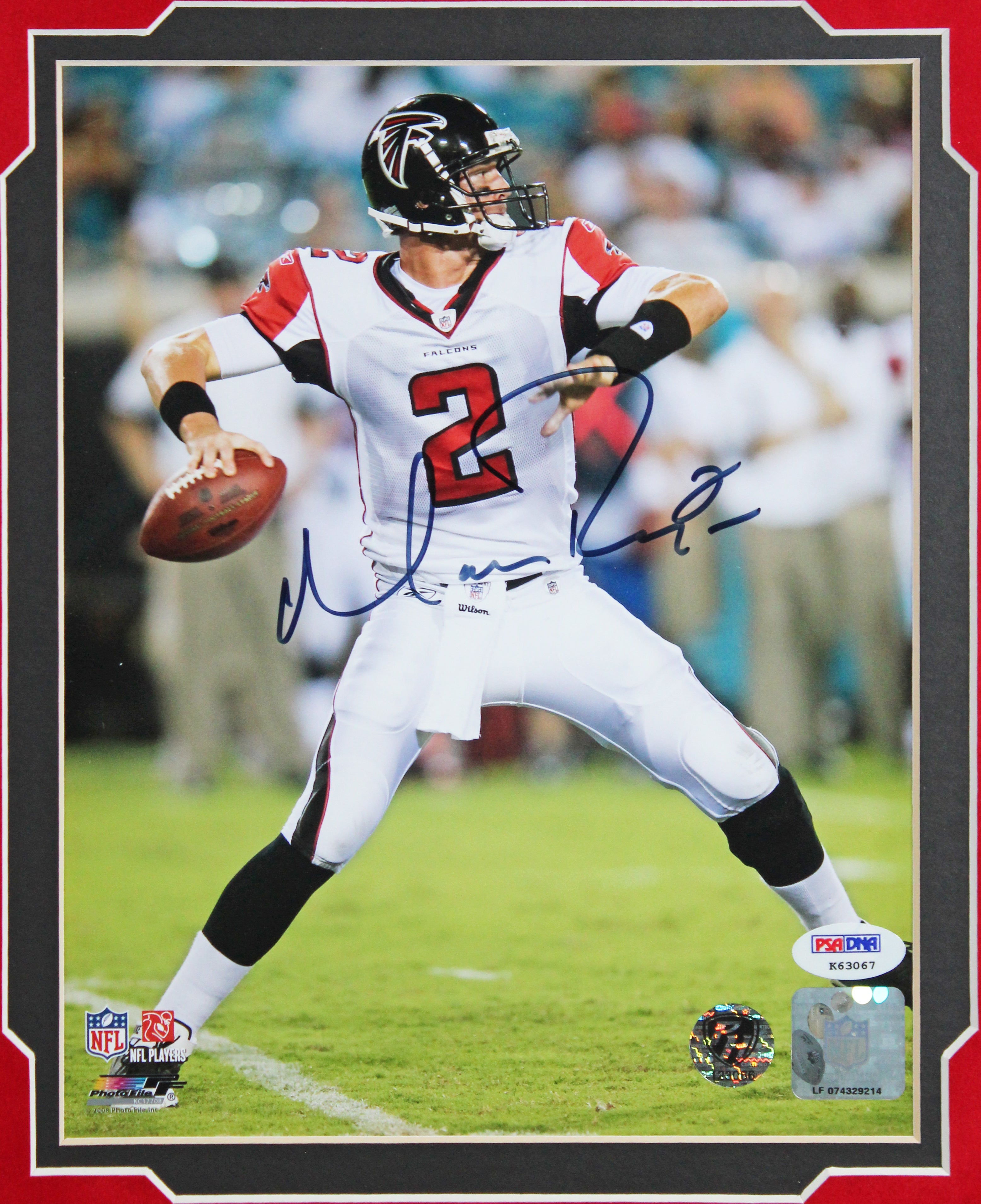 Falcons Matt Ryan Authentic Signed 8x10 Framed Photo Autographed PSA/DNA #K63067