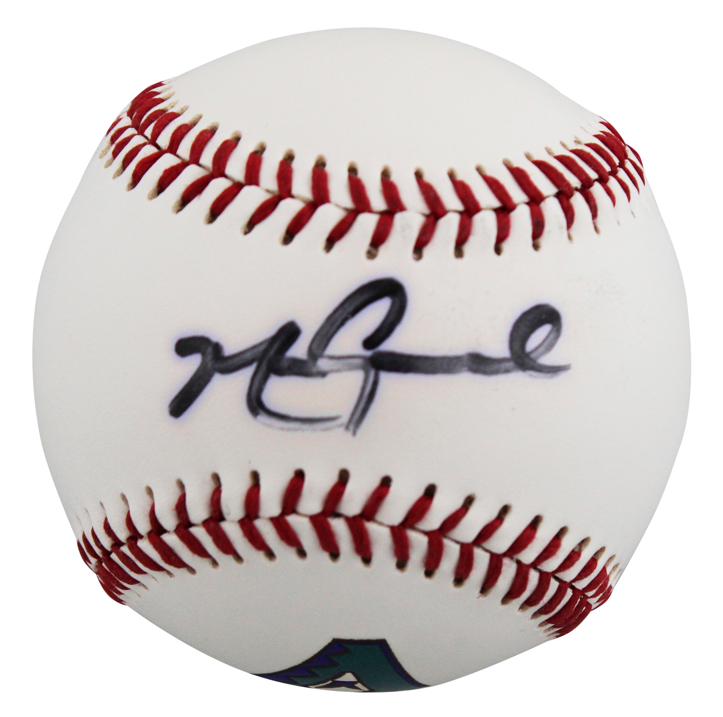 D-Backs Mark Grace Authentic Signed Logo Fotoball Baseball BAS #BV70357