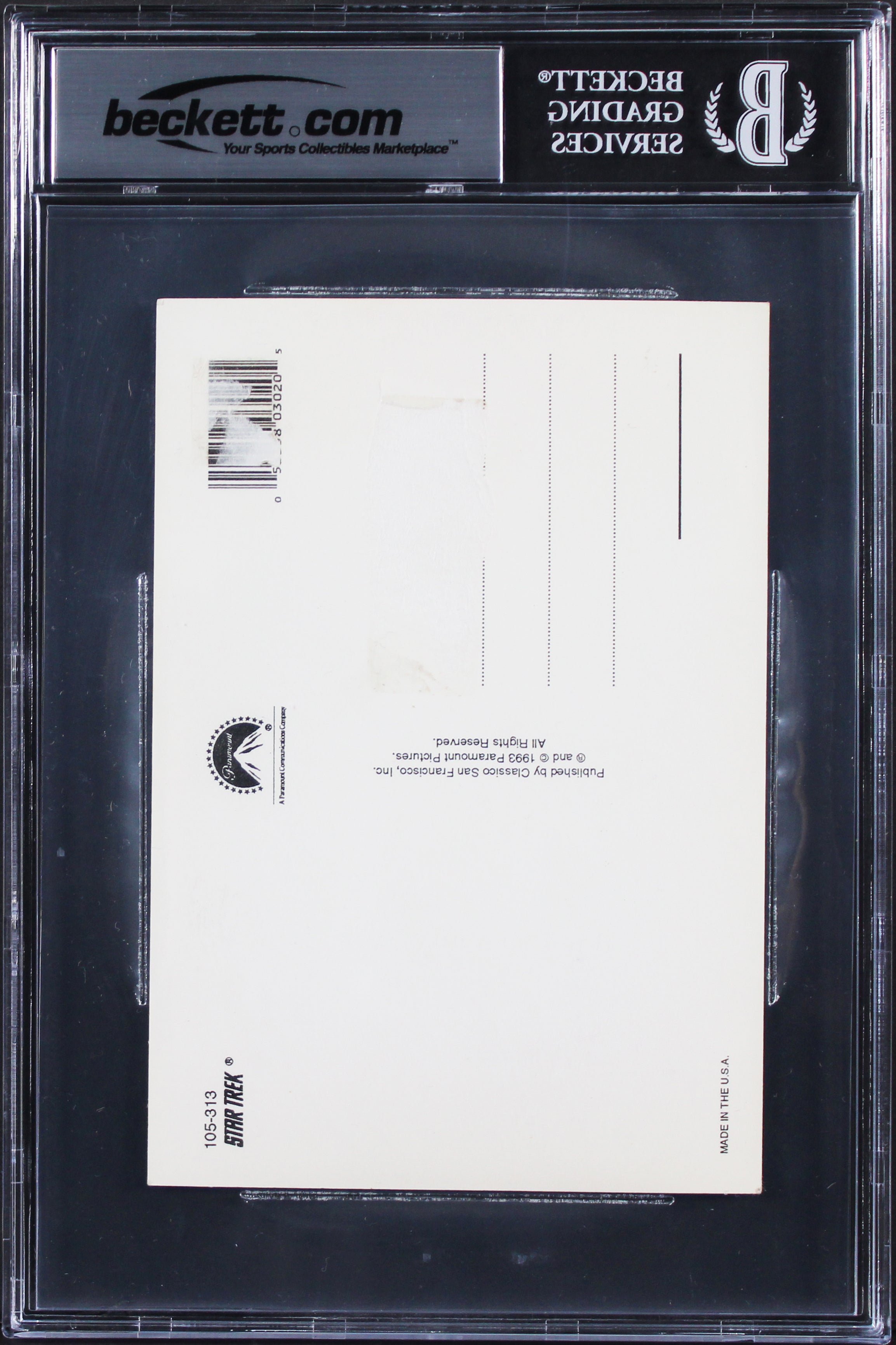 DeForest Kelley Star Trek Authentic Signed 5x7 Photo Autographed BAS Slabbed