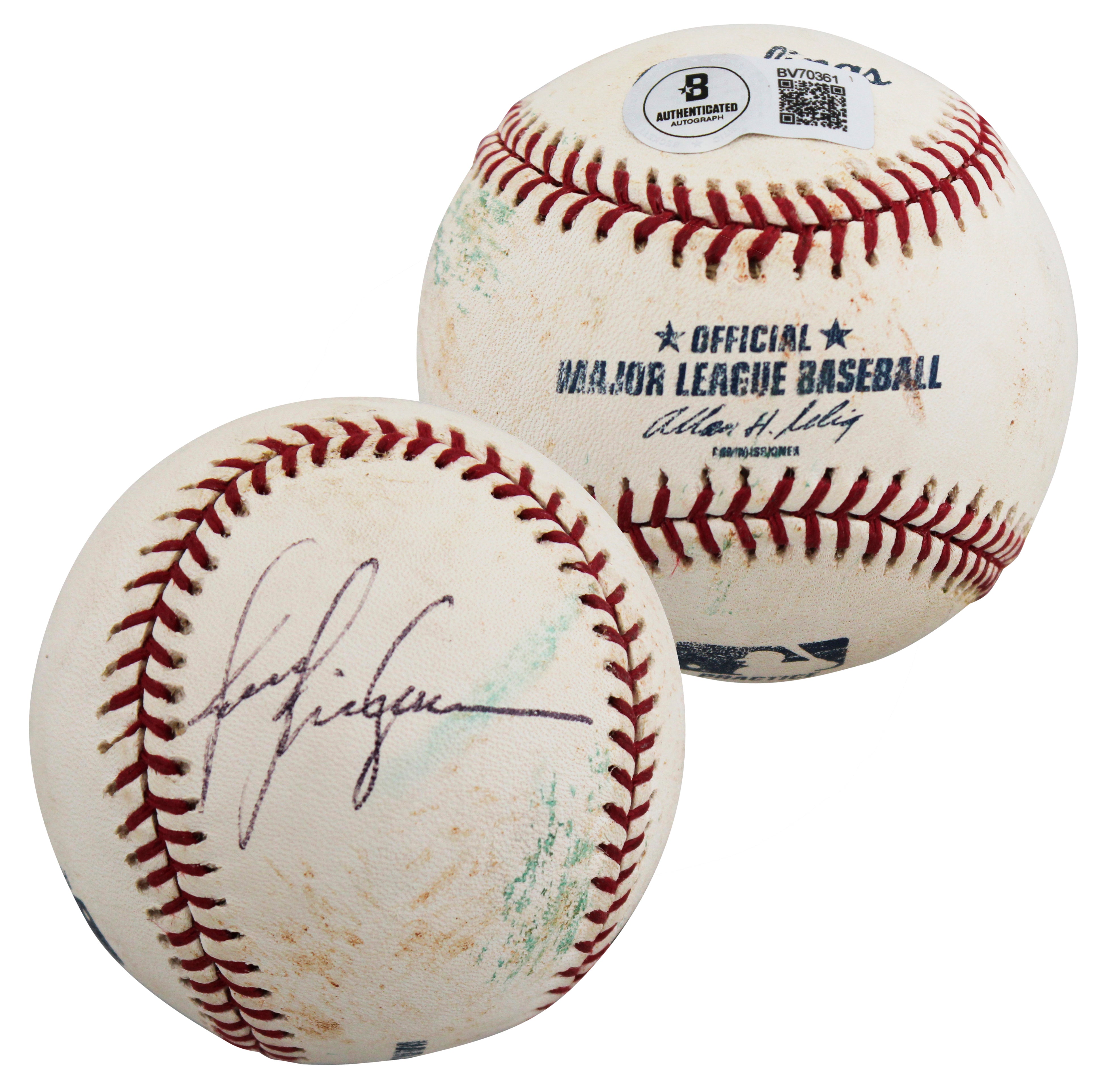 Cardinals Jason Isringhausen Authentic Signed Selig OML Baseball BAS #BV70361