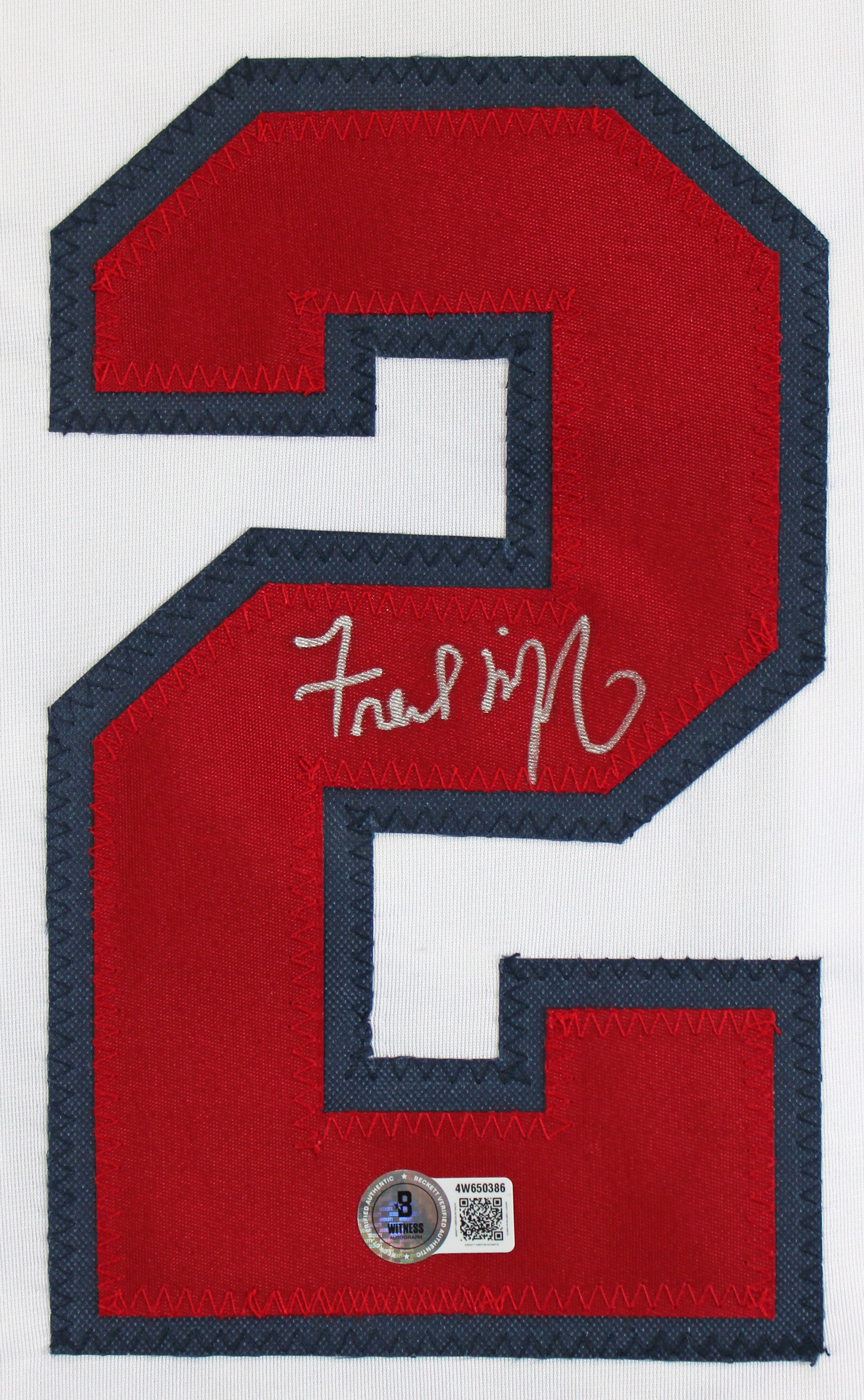 Fred McGriff Authentic Signed White Pro Style Jersey Autographed BAS Witnessed