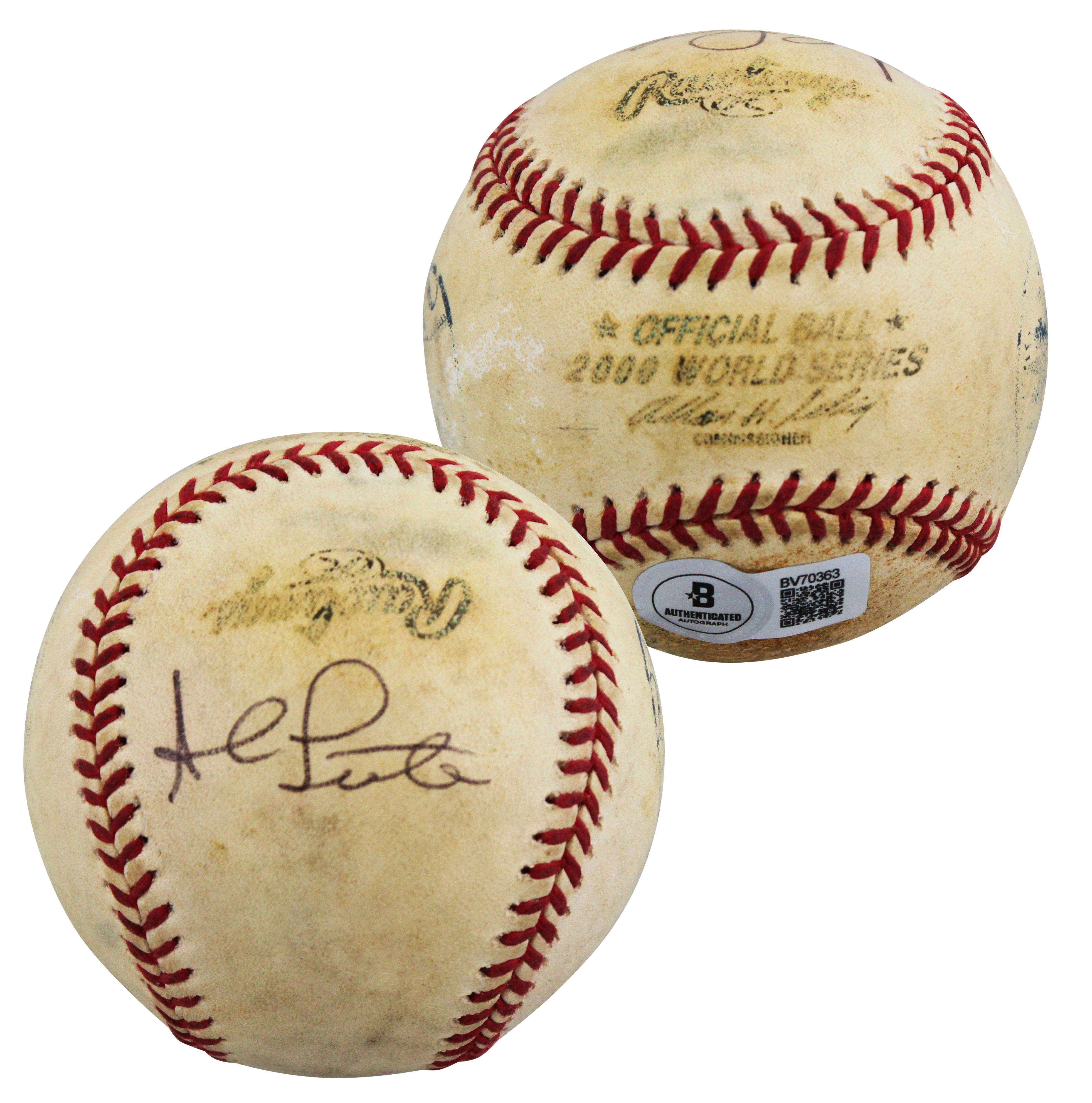 Mets Al Leiter Signed 2000 World Series Allen Selig OML Baseball BAS #BV70363