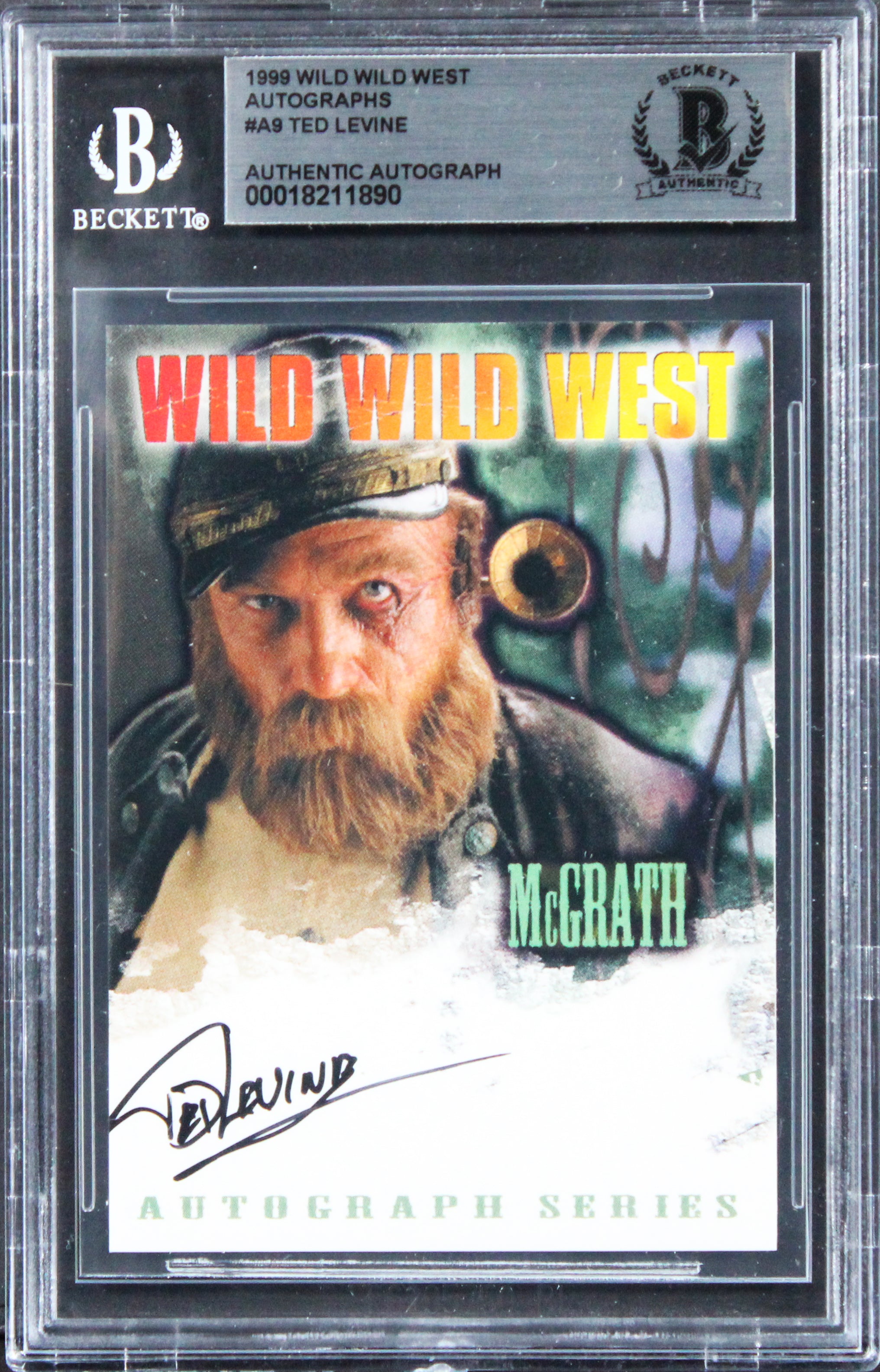 Ted Levine Authentic Signed 1999 Wild Wild West Autographs #A9 Card BAS Slabbed
