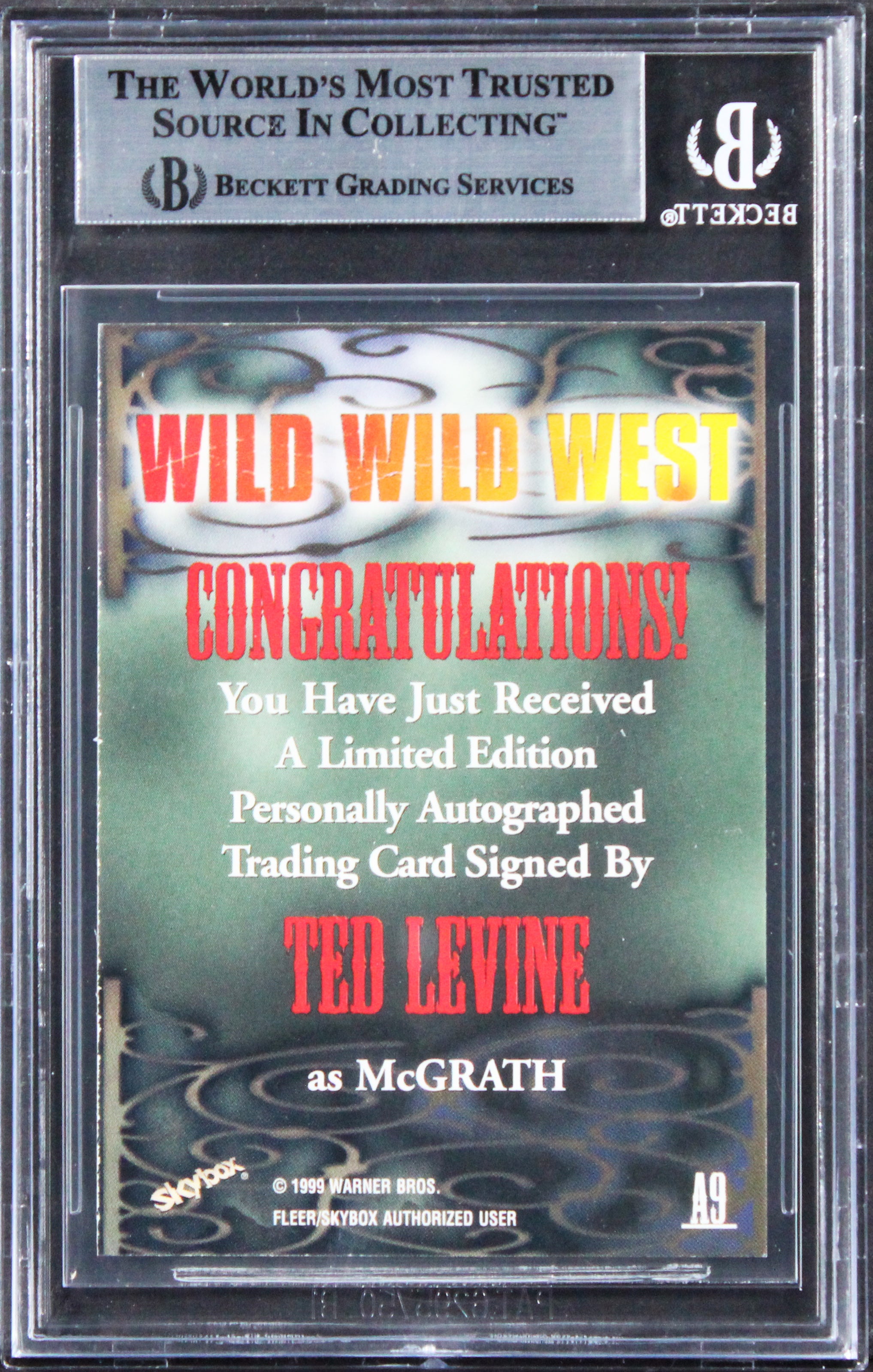Ted Levine Authentic Signed 1999 Wild Wild West Autographs #A9 Card BAS Slabbed