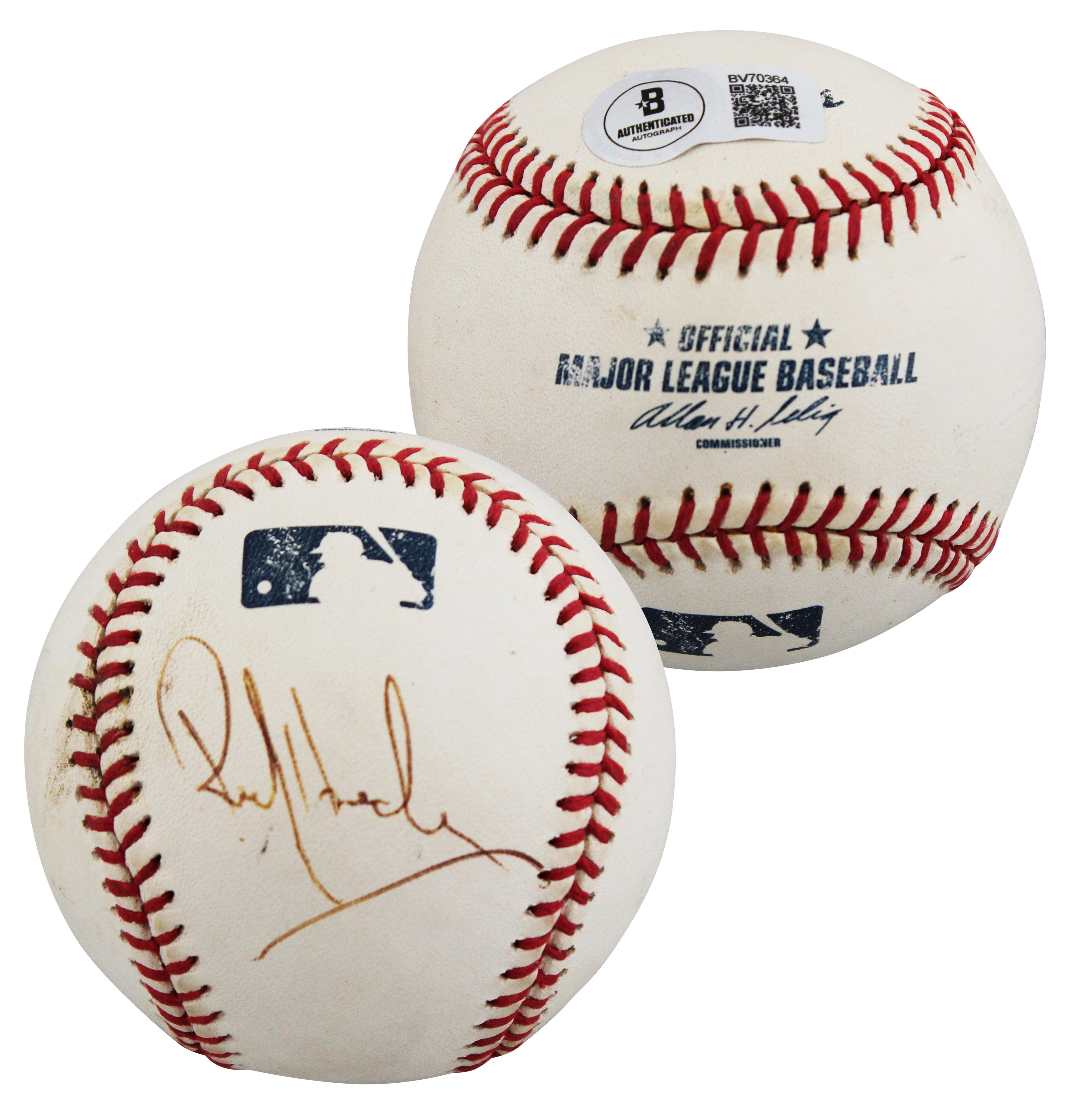 Athletics Rickey Henderson Authentic Signed Selig OML Baseball BAS #BV70364