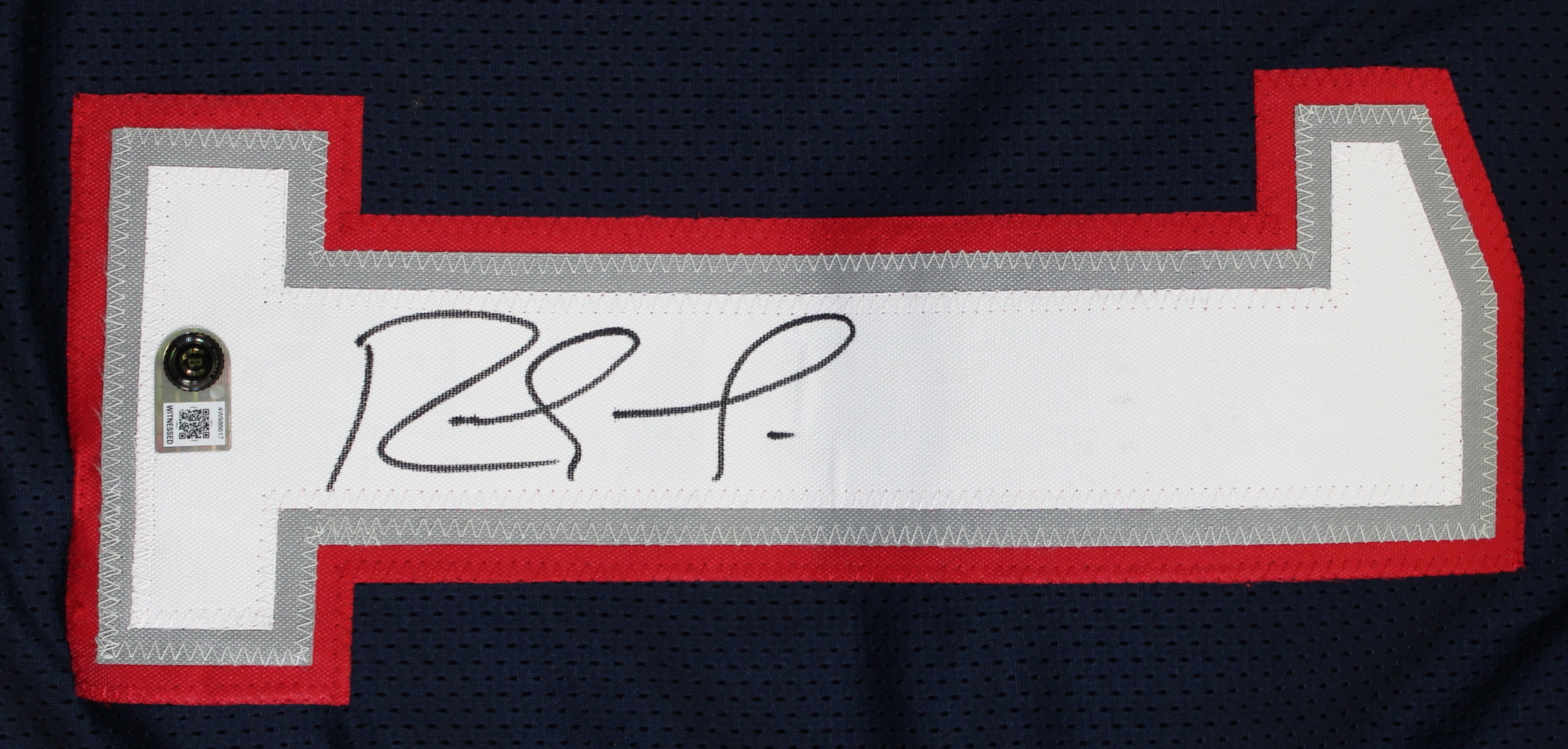 Randy Moss Authentic Signed Navy Blue Pro Style Jersey Autographed BAS Witnessed