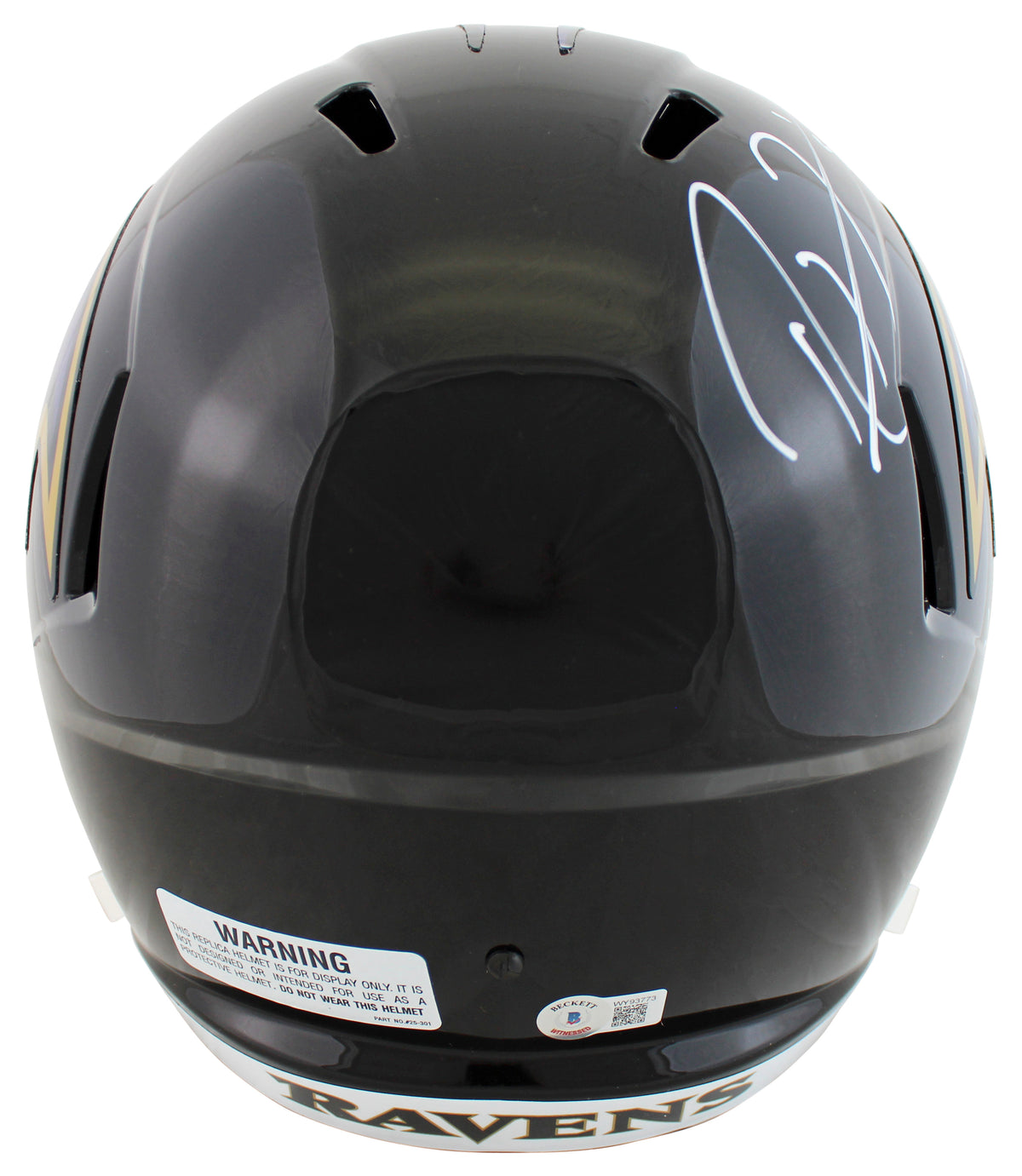 Ravens Ray Lewis & Ed Reed Signed Full Size Speed Rep Helmet W/ Case BAS Witness