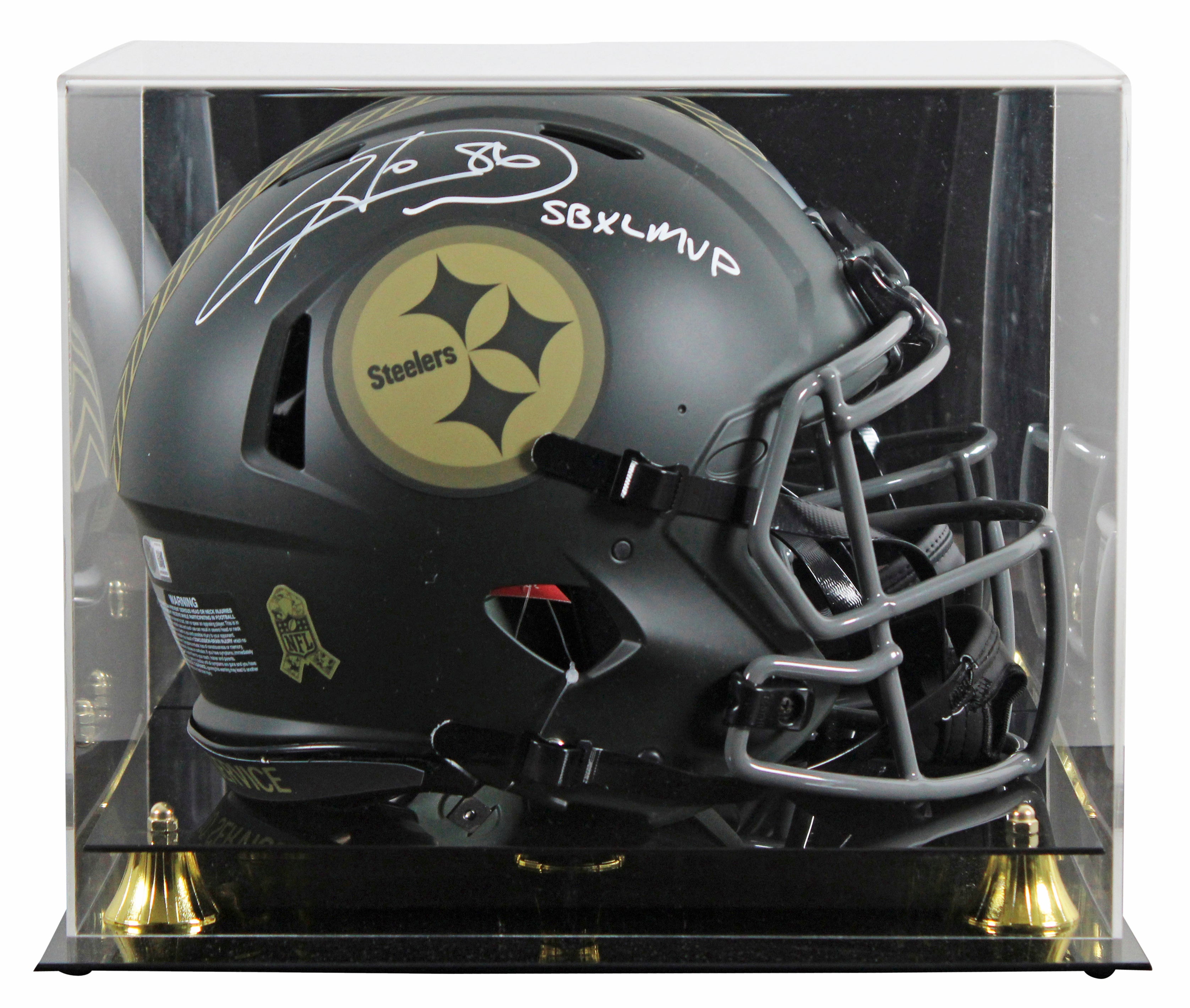 Steelers Hines Ward "SB MVP" Signed STS IV F/S Speed Proline Helmet W/ Case BAS
