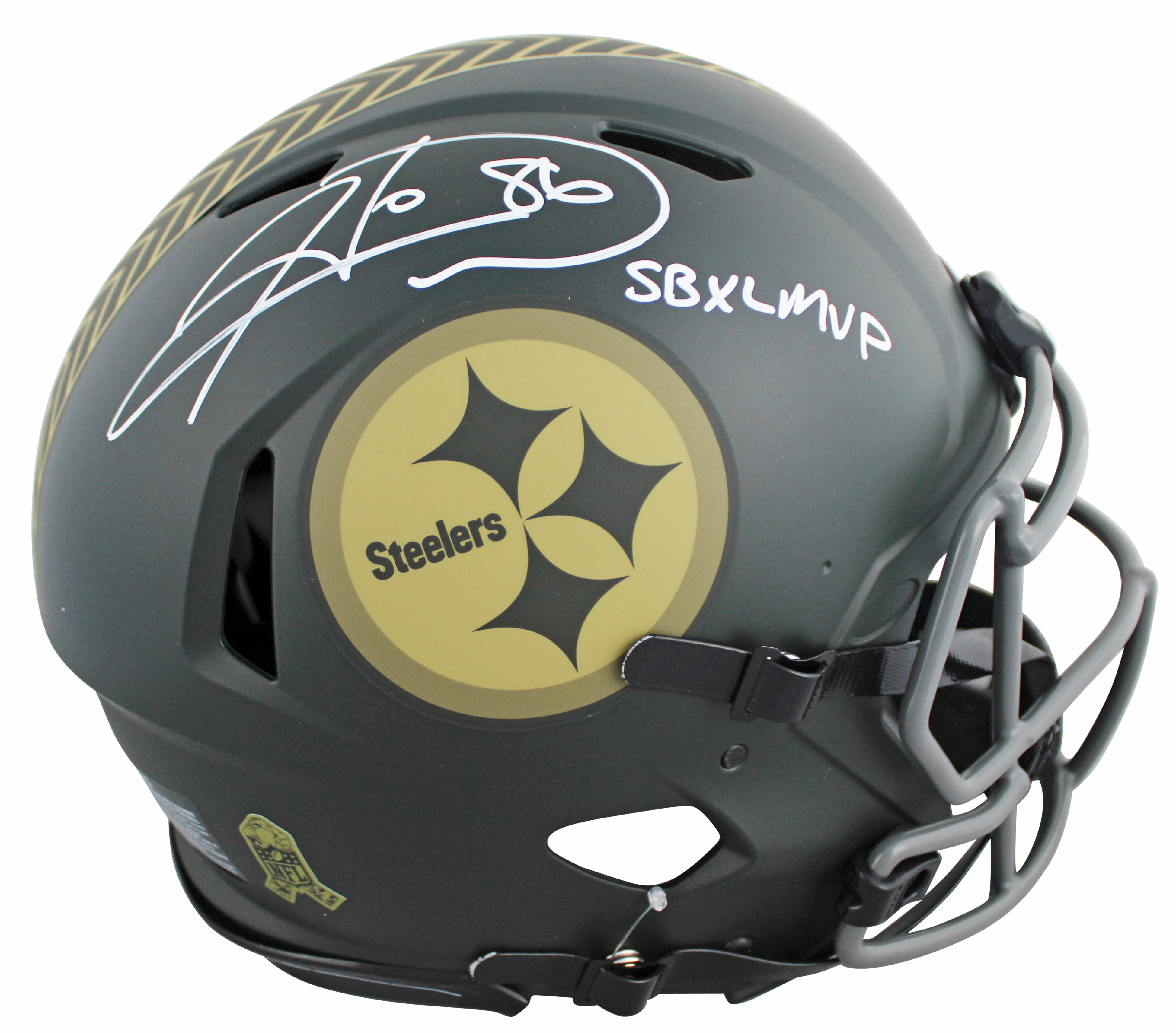Steelers Hines Ward "SB MVP" Signed STS IV F/S Speed Proline Helmet W/ Case BAS