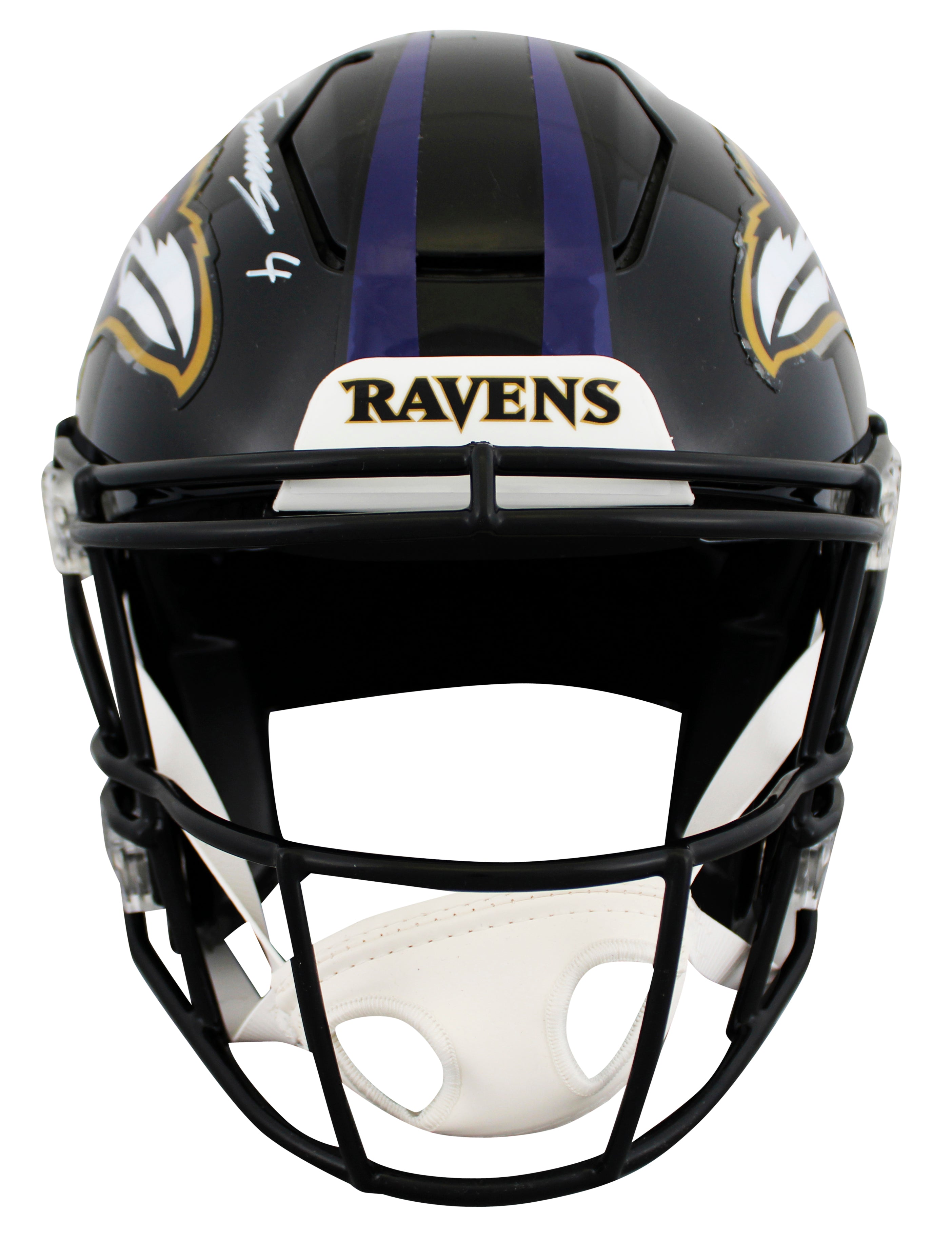 Ravens Zay Flowers Authentic Signed Riddell Speed Flex Full Size Helmet BAS