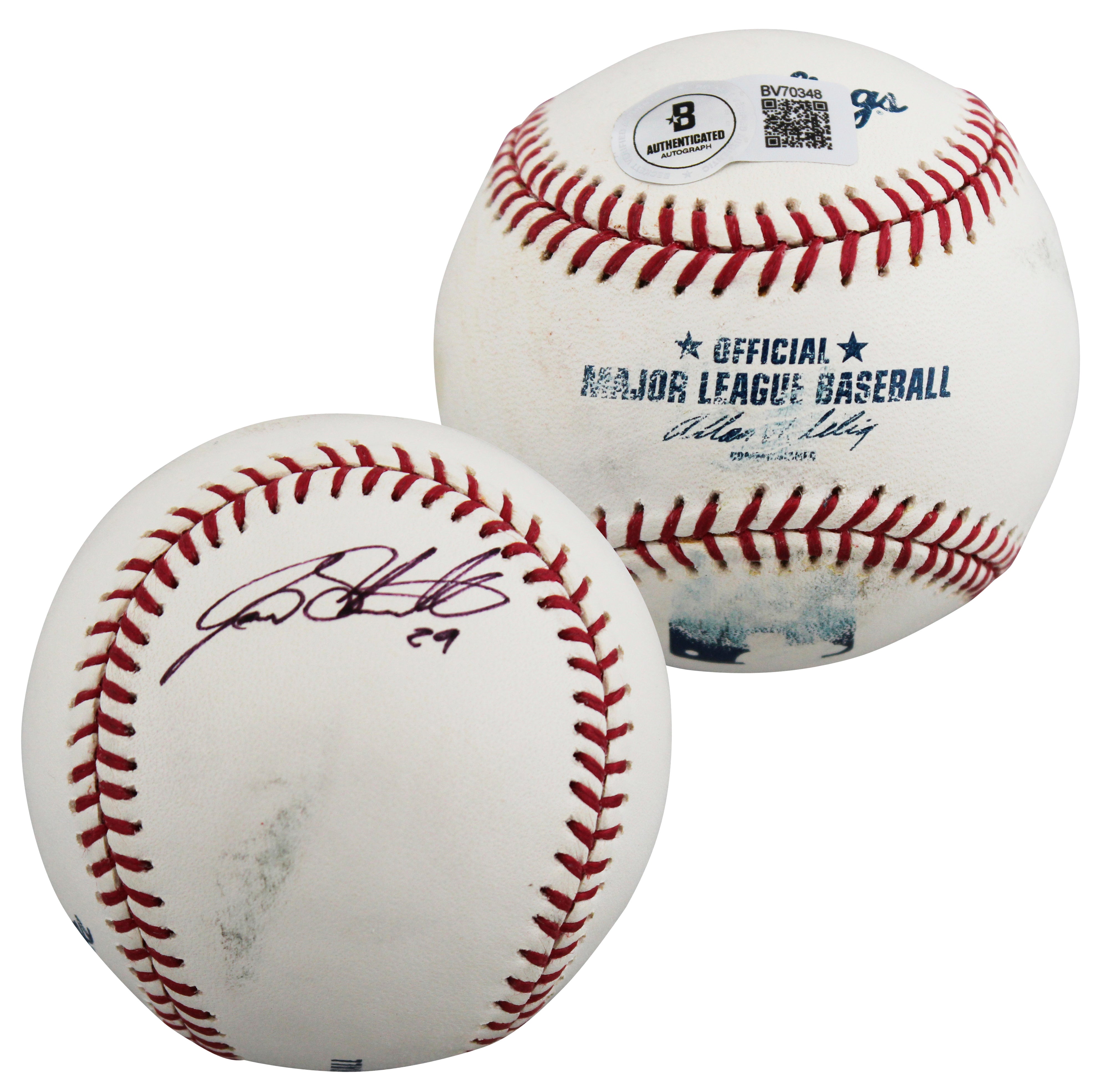 Giants Jason Schmidt Authentic Signed Allen Selig OML Baseball BAS #BV70348