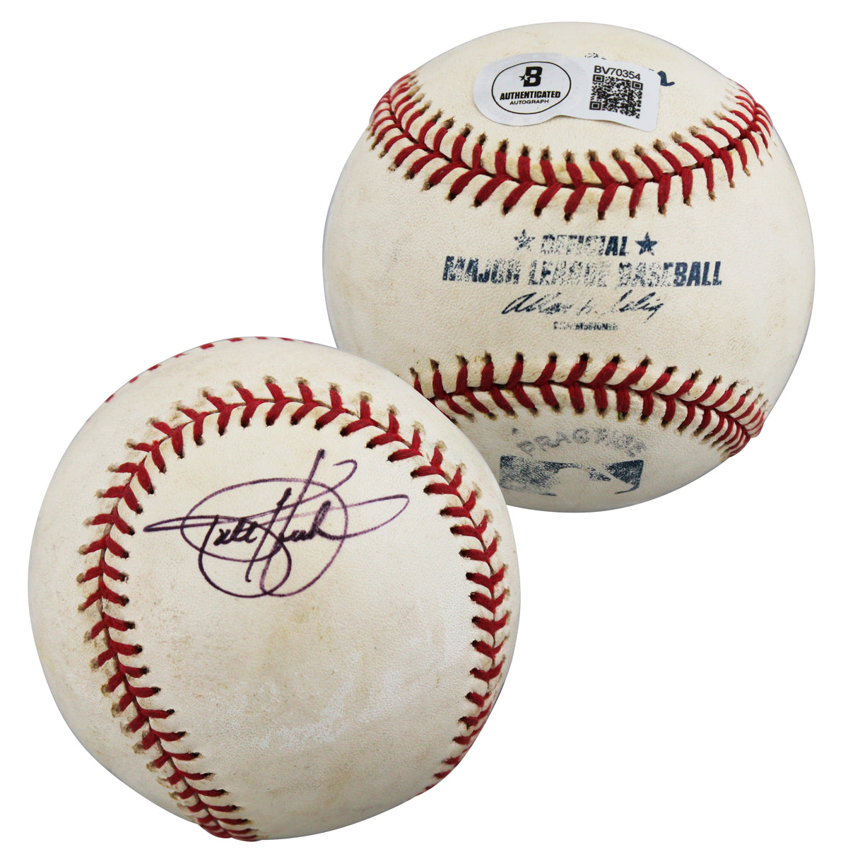 Rockies Todd Helton Signed Practice Used Allen Selig OML Baseball BAS #BV70354