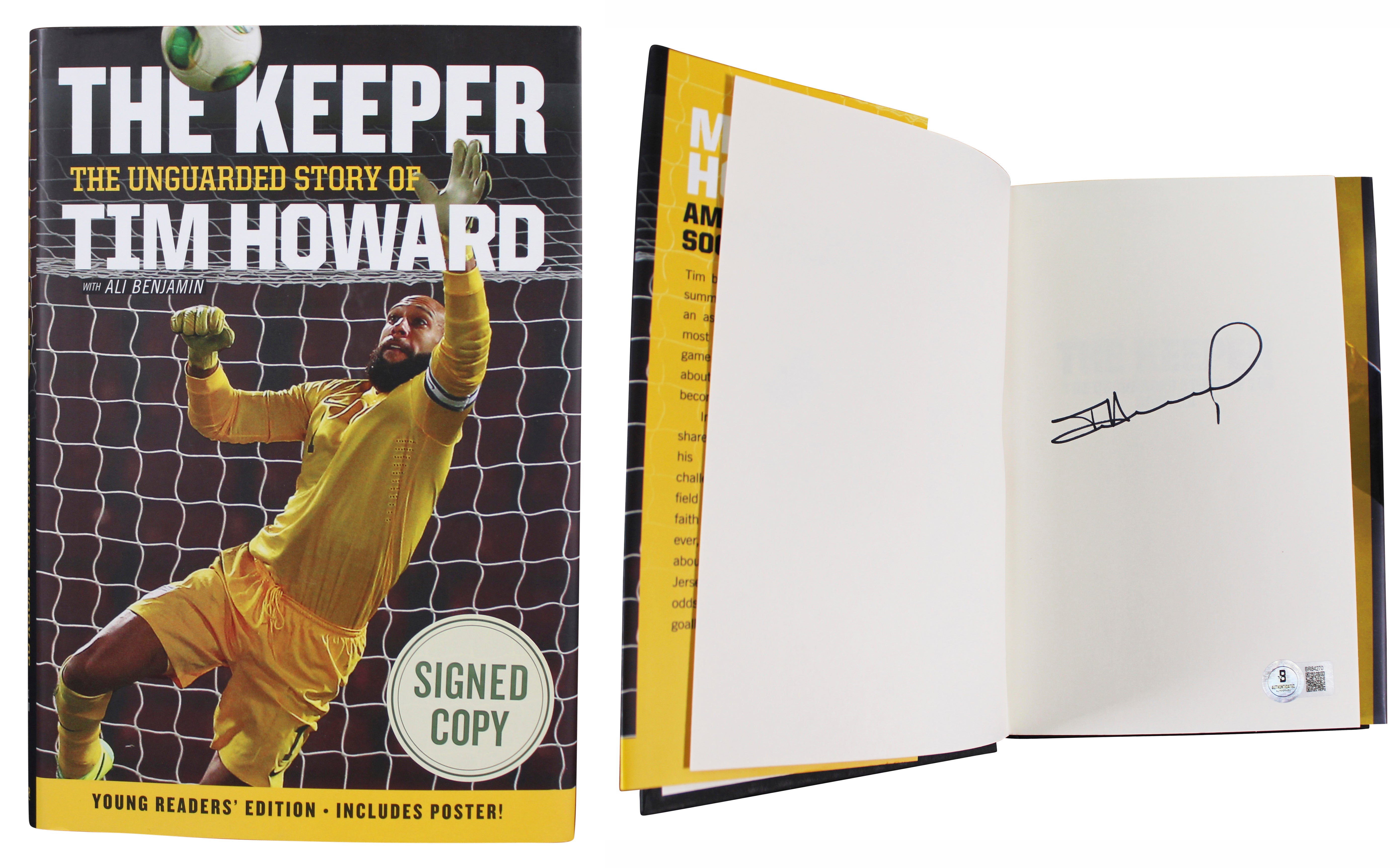 Tim Howard Signed The Keeper The Unguarded Story of Tim Howard Book BAS #BR84270