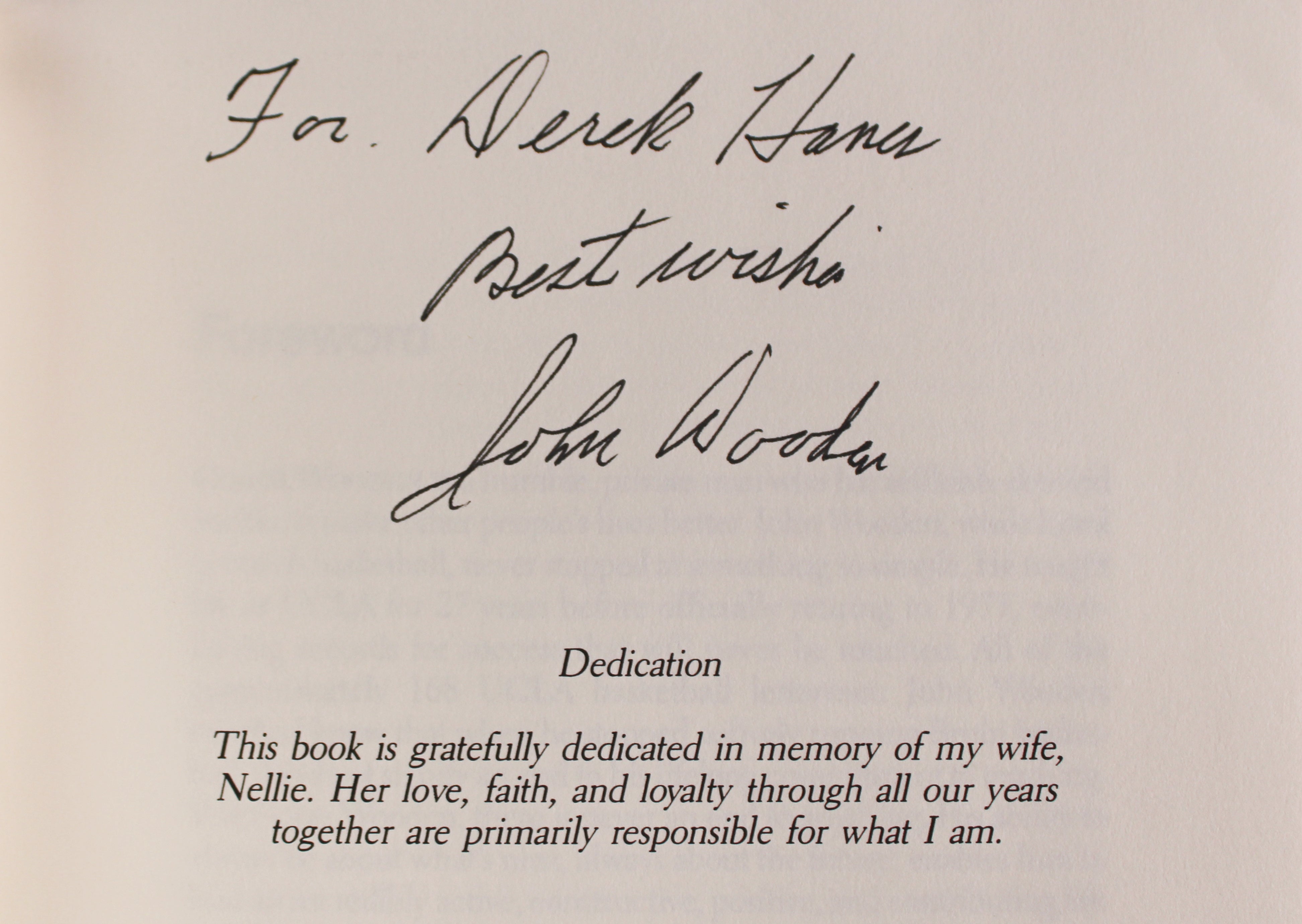 UCLA John Wooden "Best Wishes" Signed They Call Me Coach Book BAS #BR84268