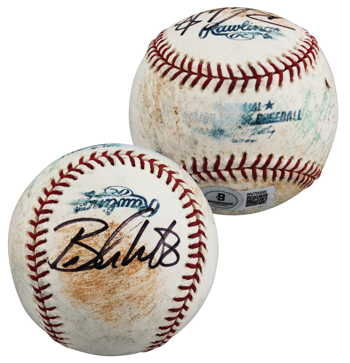 D-Backs Brandon Webb Authentic Signed Game Used Selig OML Baseball BAS #BV70355