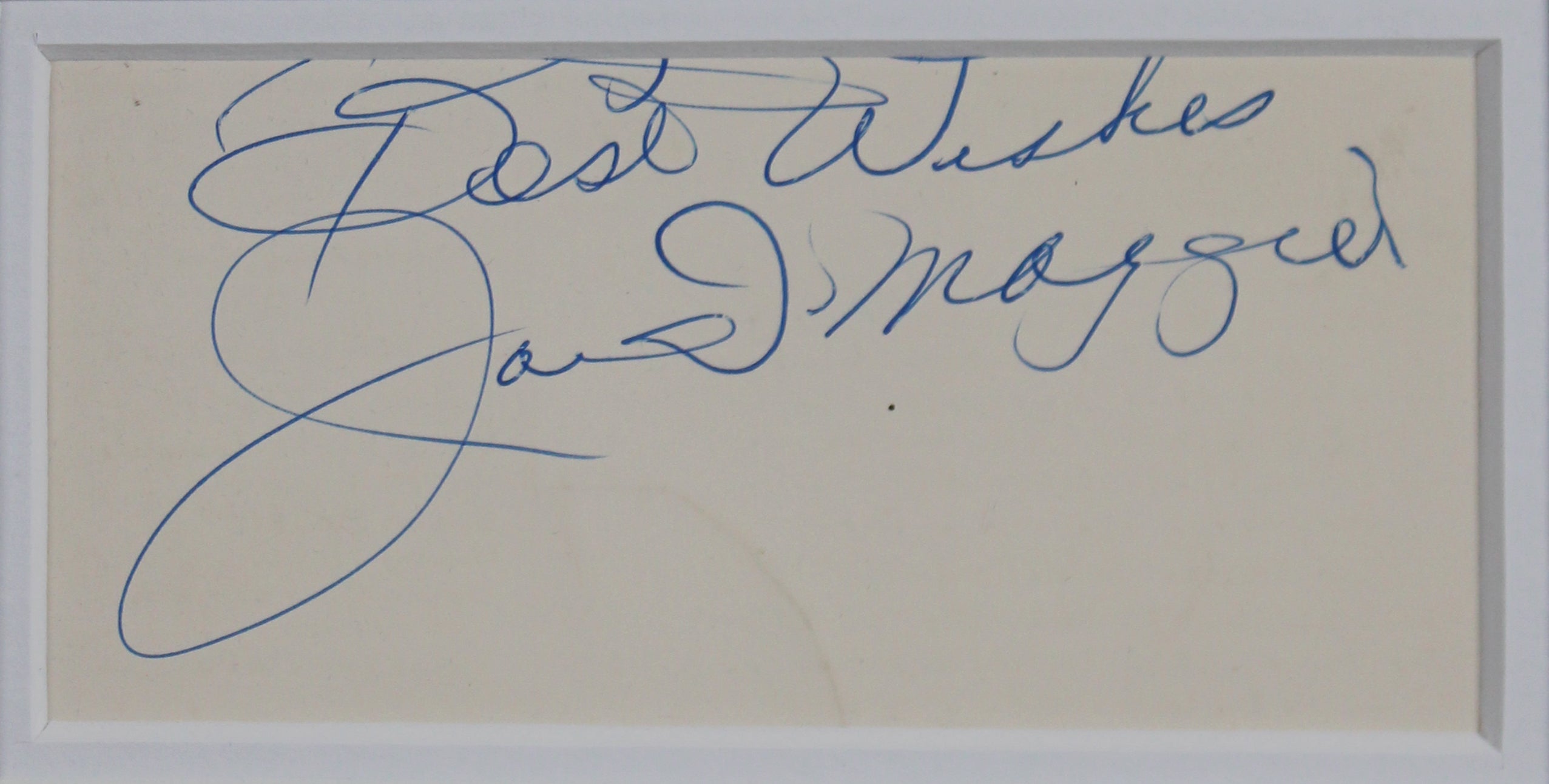 Yankees Joe DiMaggio Signed & Framed 2.5x4.5 Cut Signature PSA/DNA #AC06842