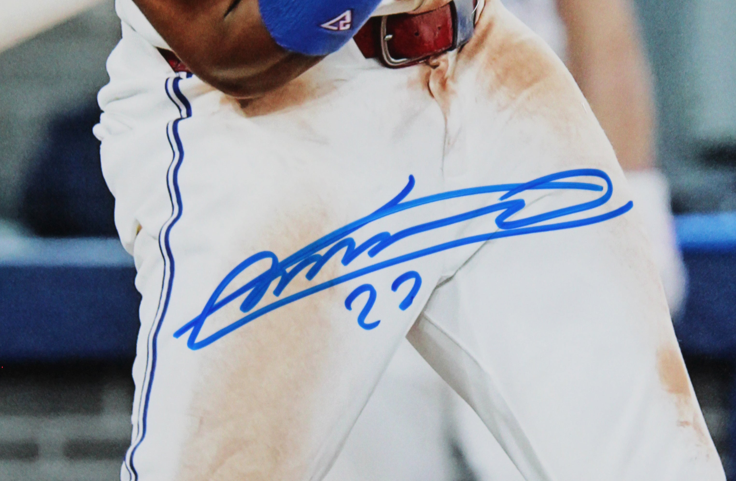 Vladimir Guerrero Jr. Signed 16x20 Vertical ALCS Batting Photo BAS Witnessed