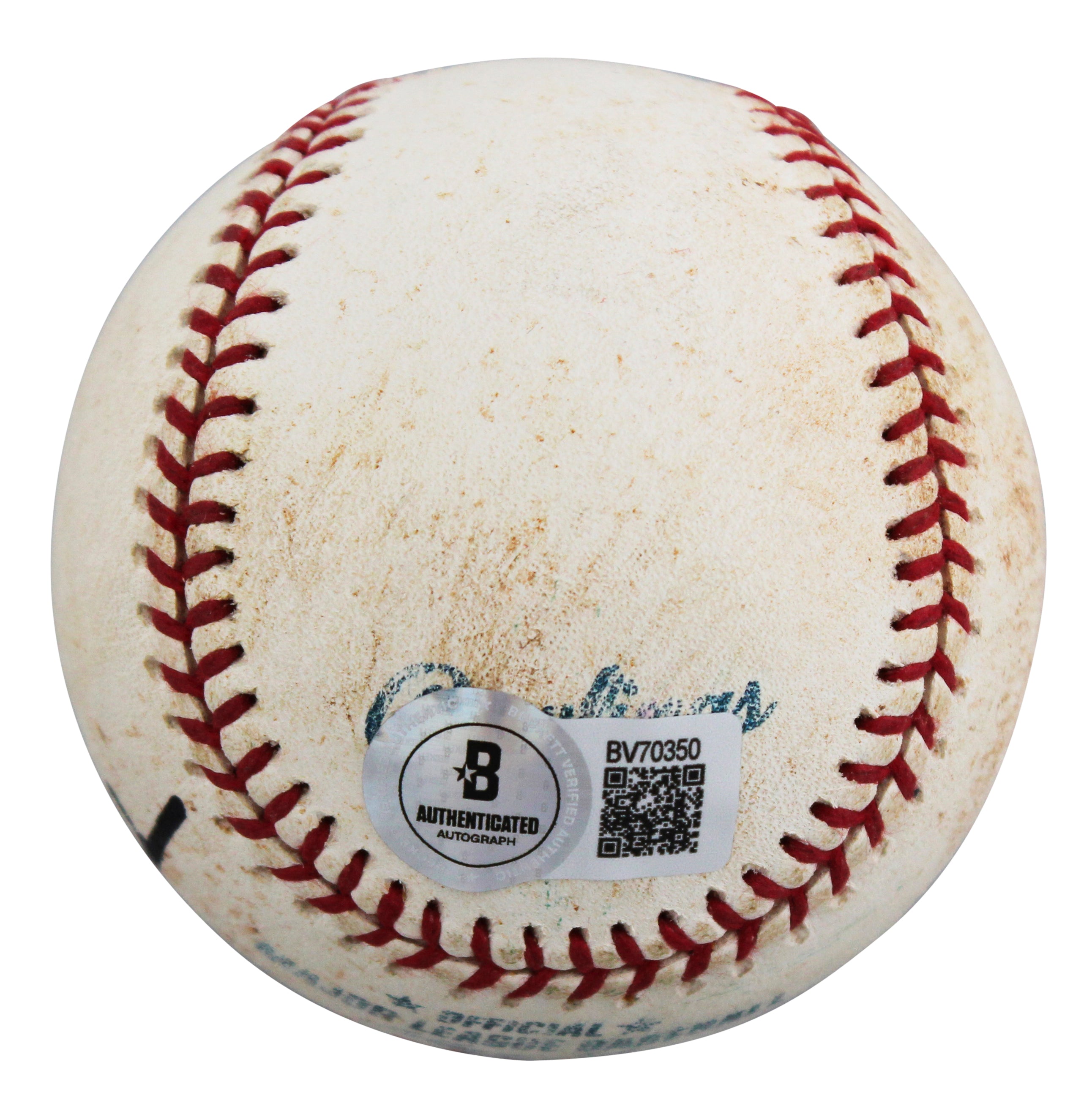 Indians Kenny Lofton Authentic Signed Game Used Selig OML Baseball BAS #BV70350