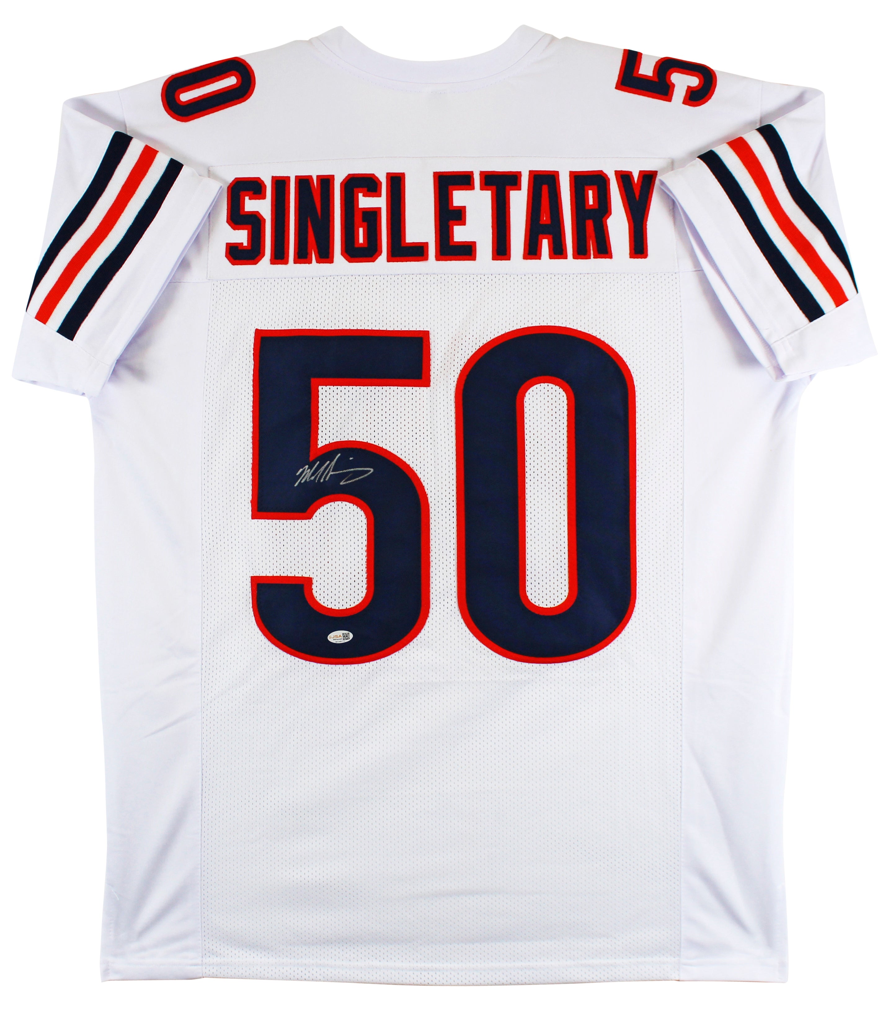 Mike Singletary Authentic Signed White Pro Style Jersey Autographed JSA Witness