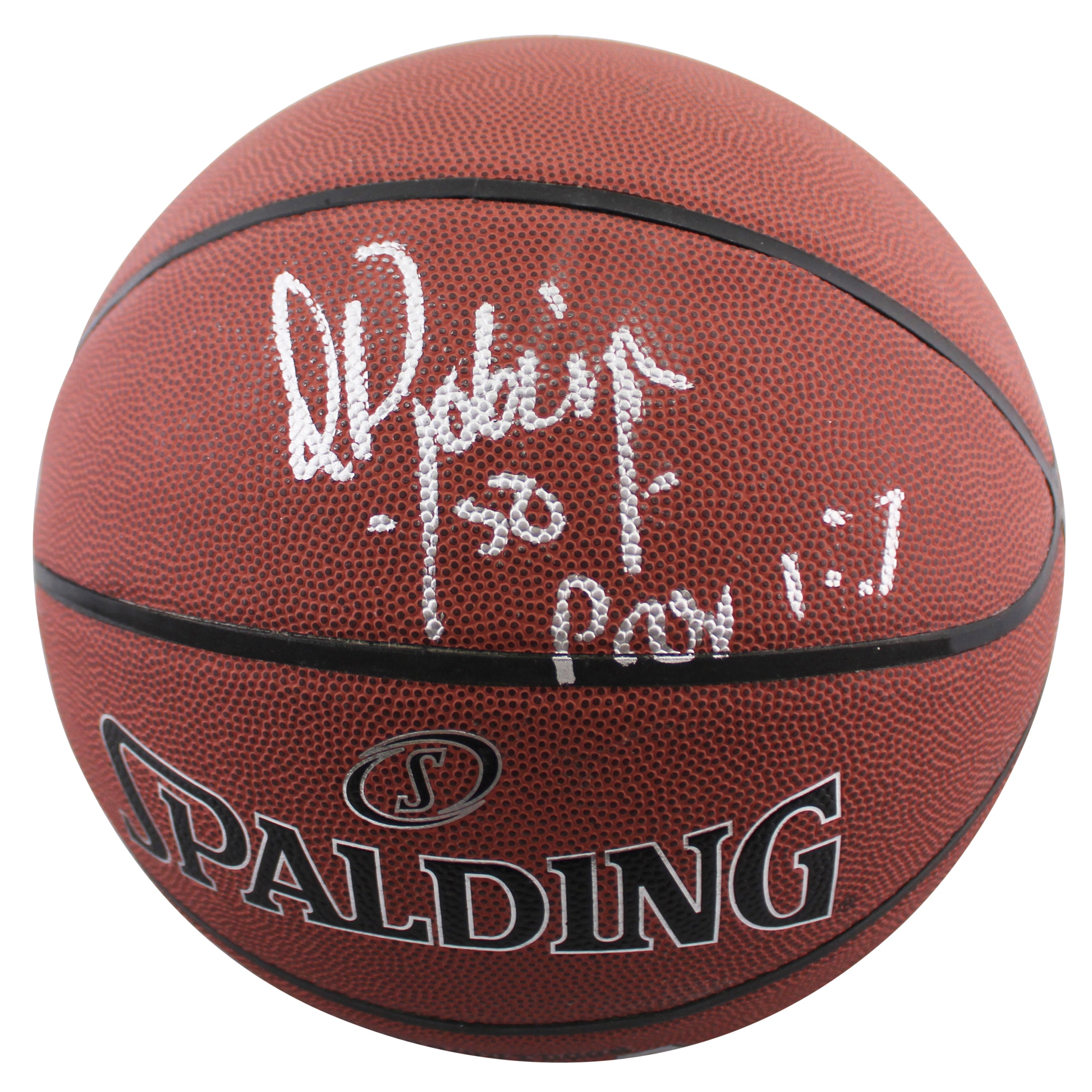 Spurs David Robinson "Prov 1:7" Signed Spalding I/O Basketball BAS #BR84333