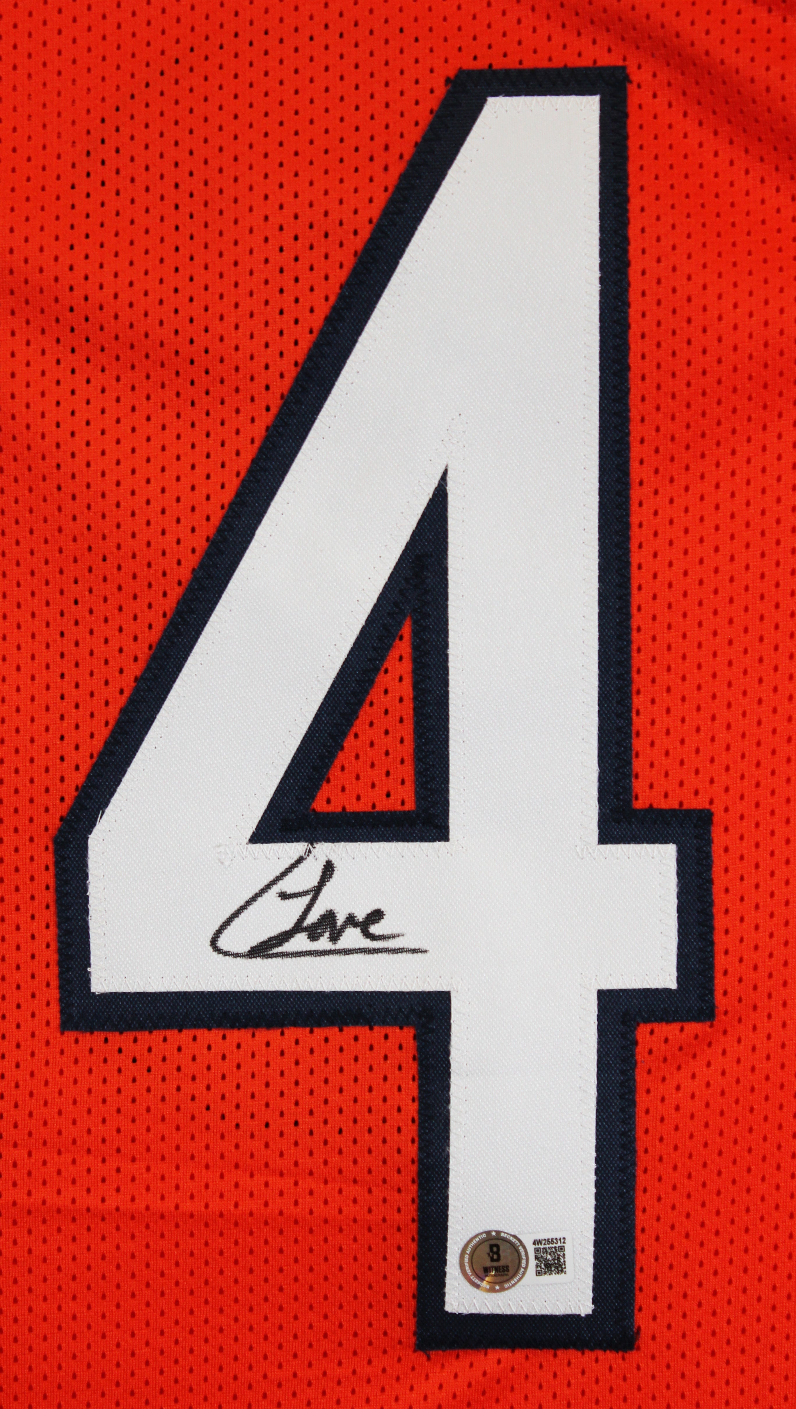 Colston Loveland Authentic Signed Orange Procut Style Jersey BAS Witnessed