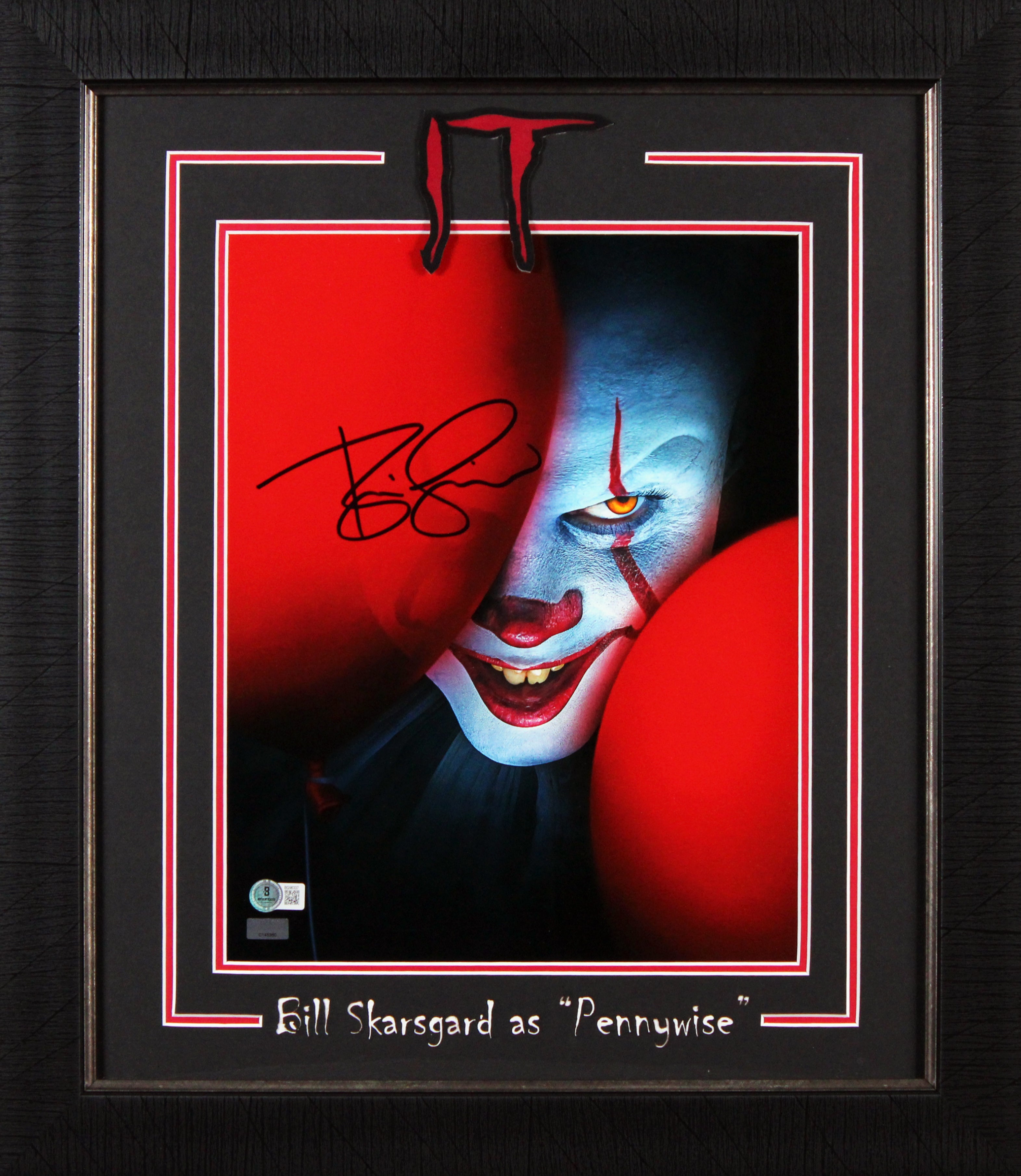 Bill Skarsgard It Signed 11x14 Framed Vertical Balloon Pennywise Photo BAS