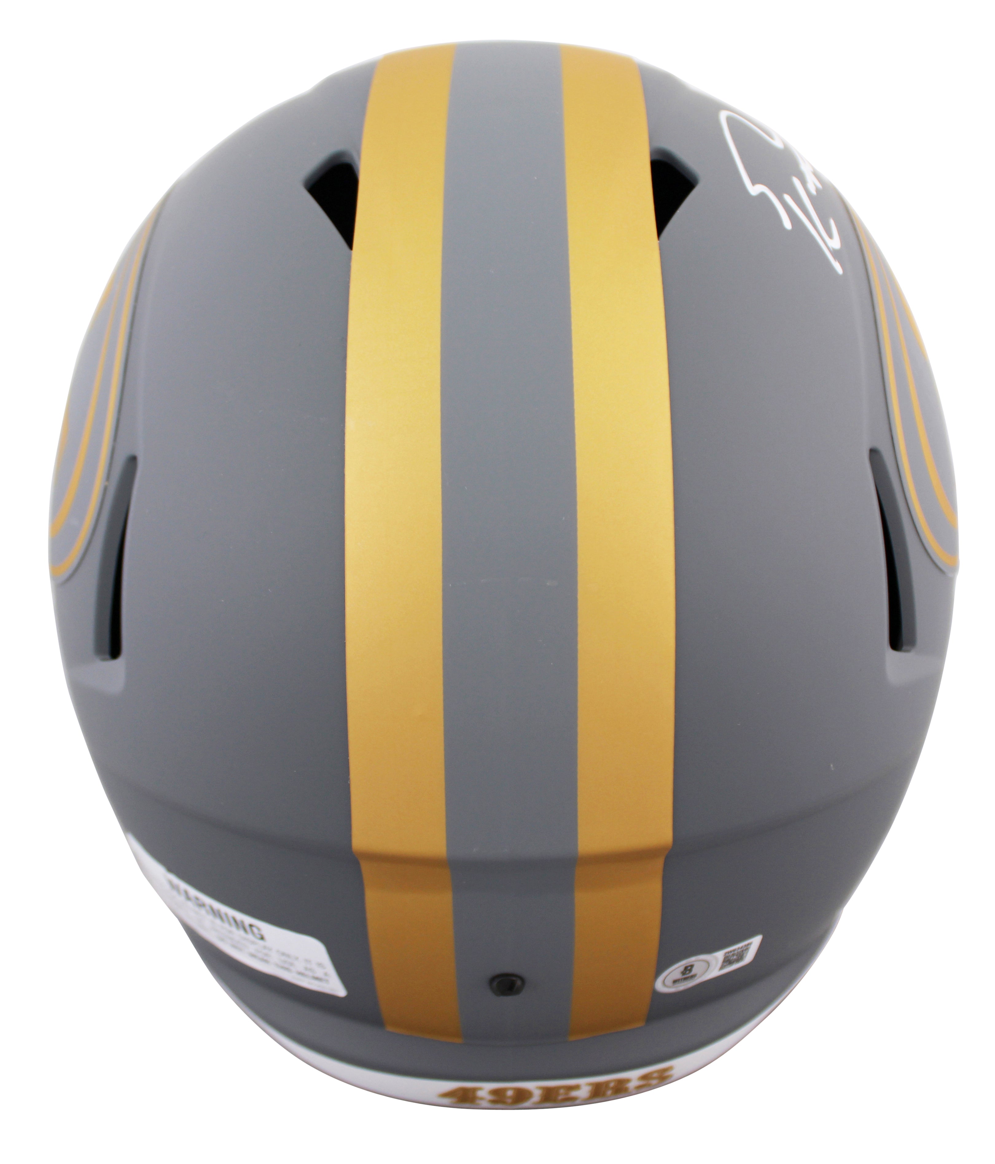 49ers George Kittle Signed Slate Full Size Speed Rep Helmet BAS Witnessed